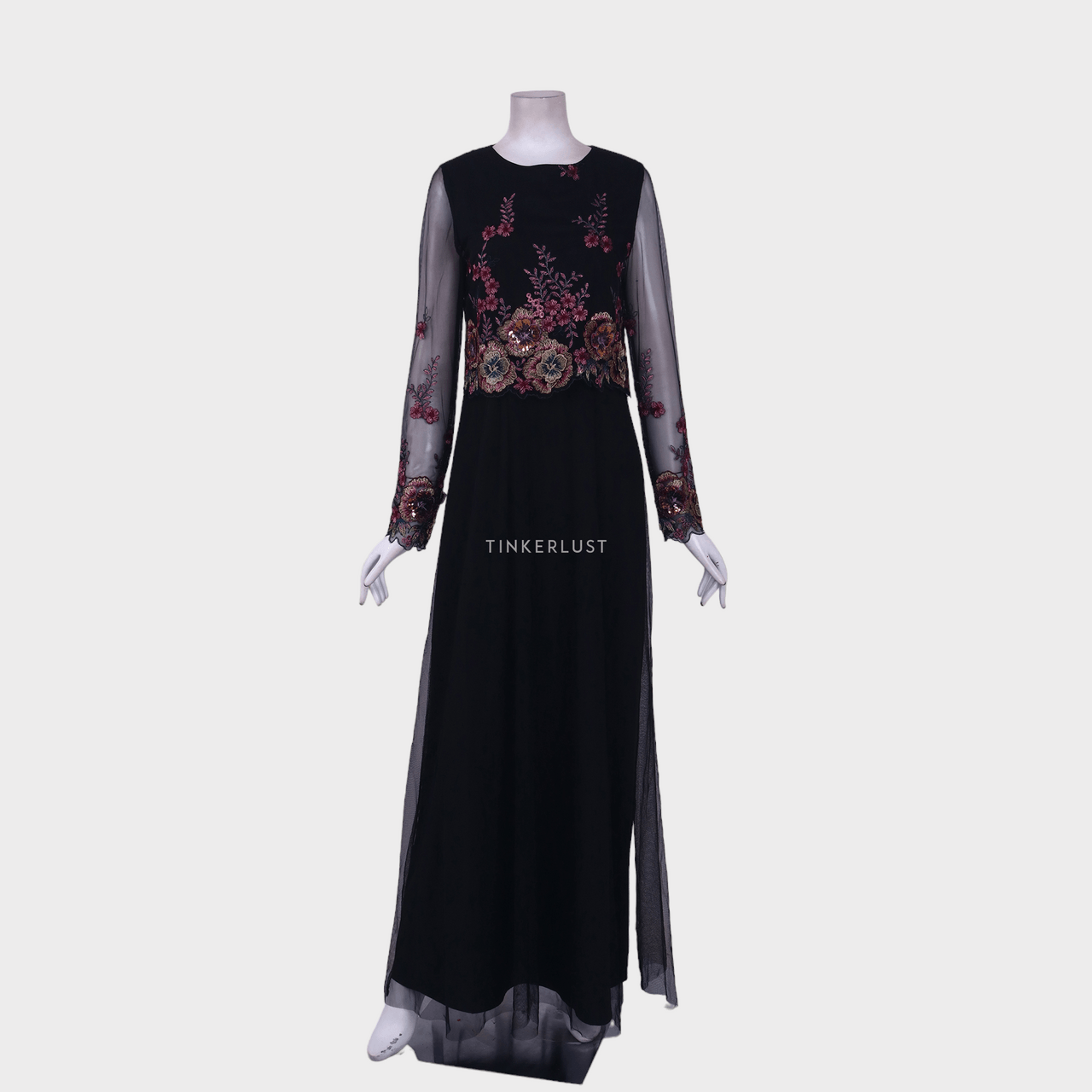 Zalia Black Long Dress