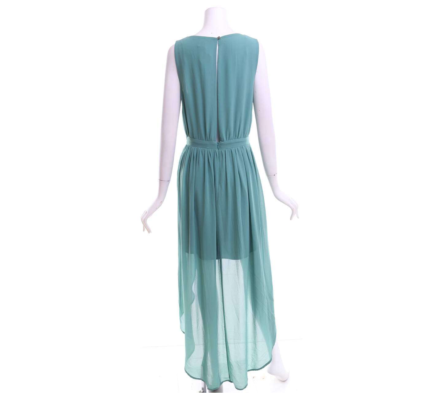 Arithalia Green Open Back Mini Dress