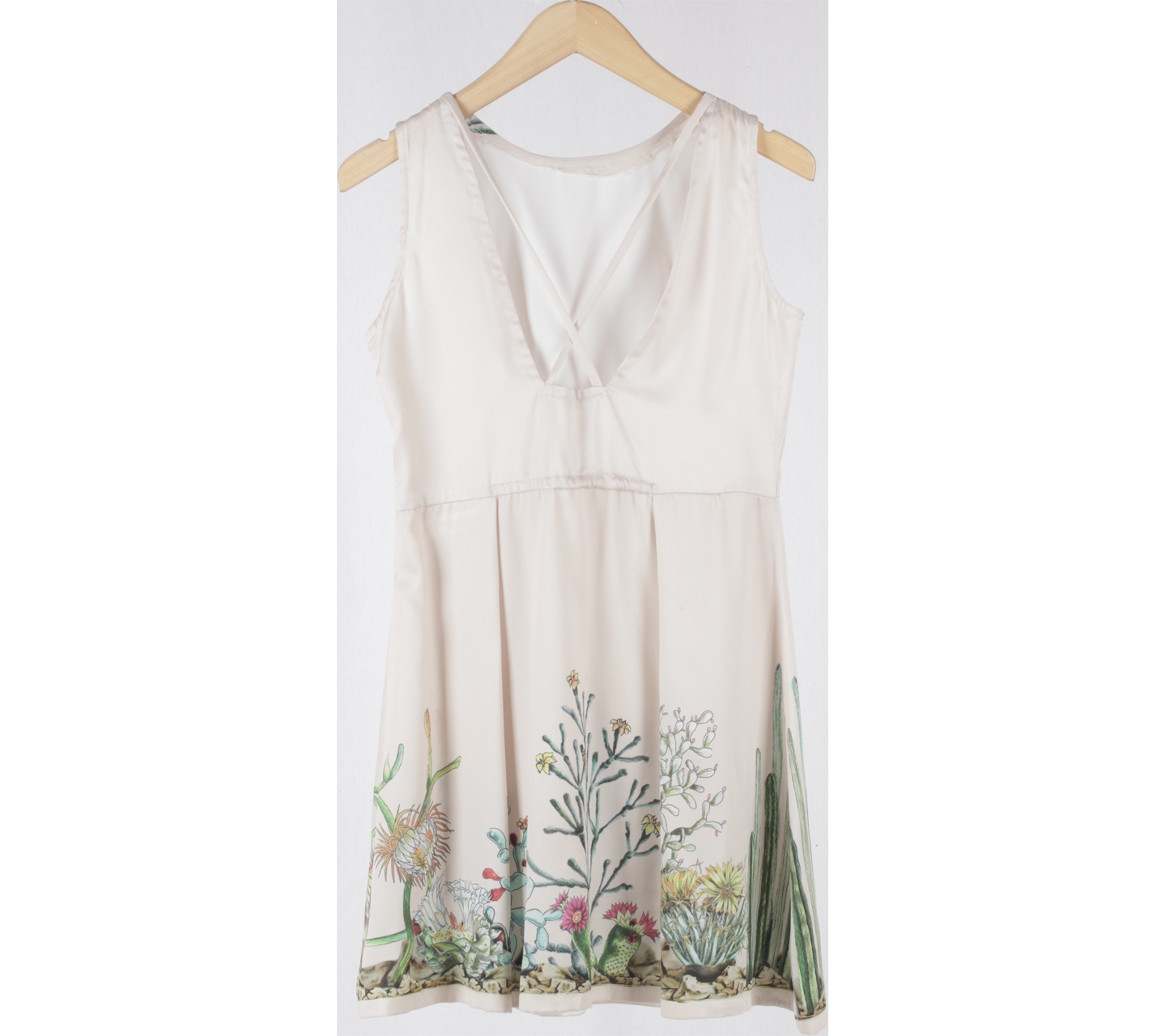 Ensemble Cream Floral Cross Back Mini Dress