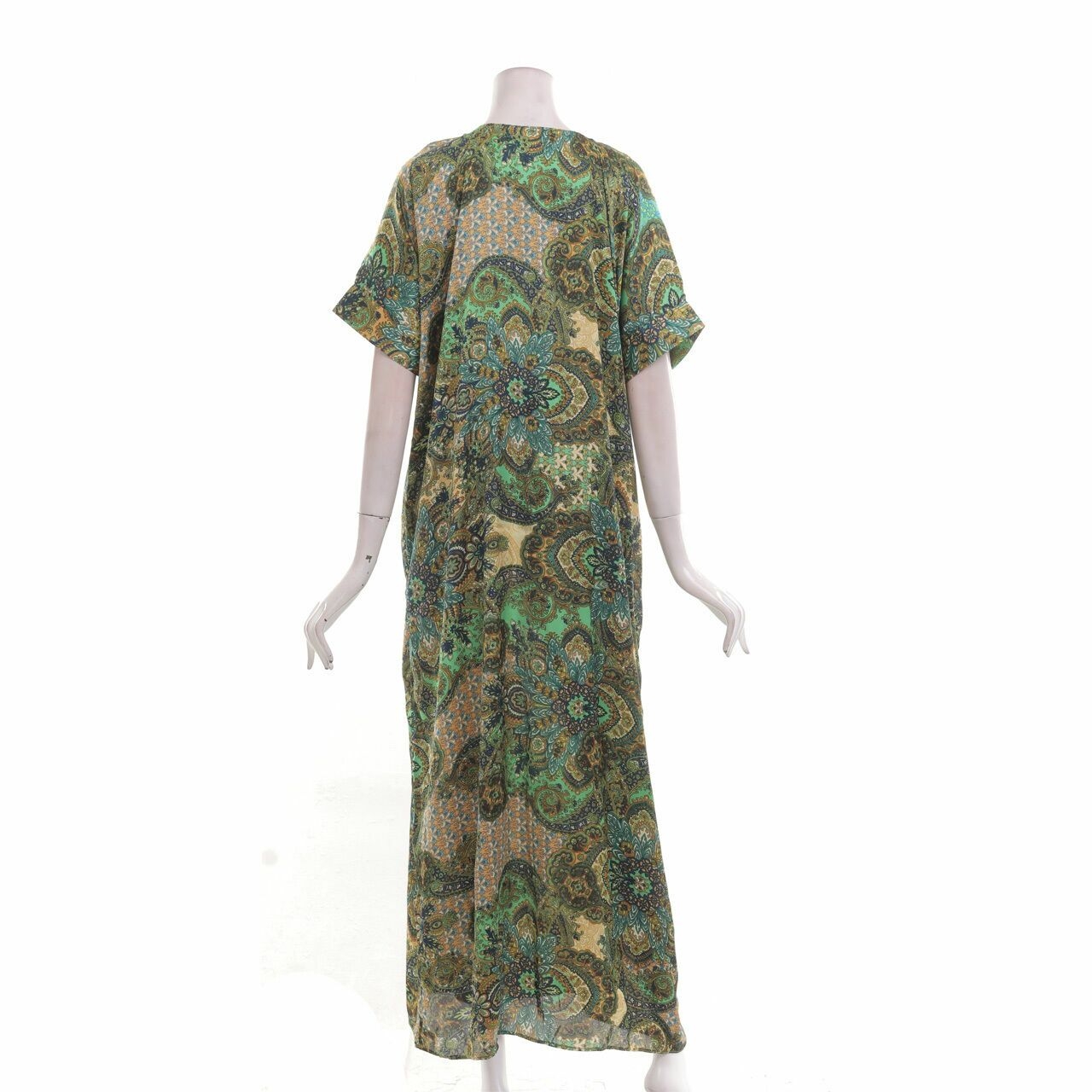 Febianihermaini Green & Multi Kaftan Long Dress
