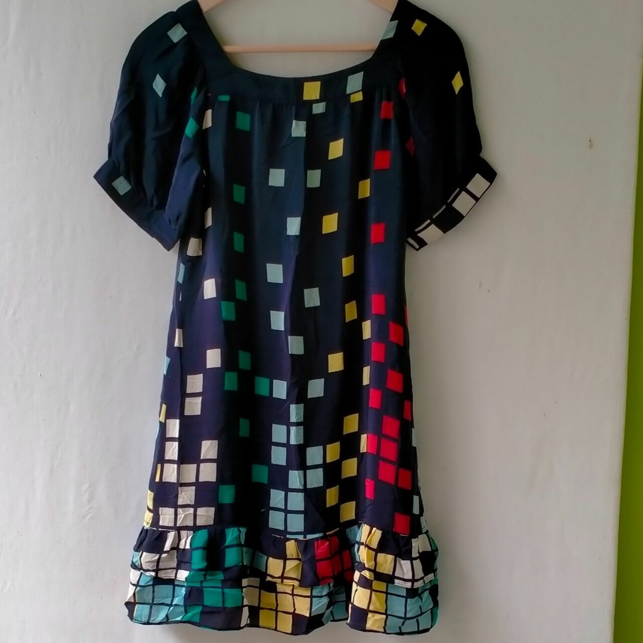 Anna Sui Navy Geometric Mini Dress