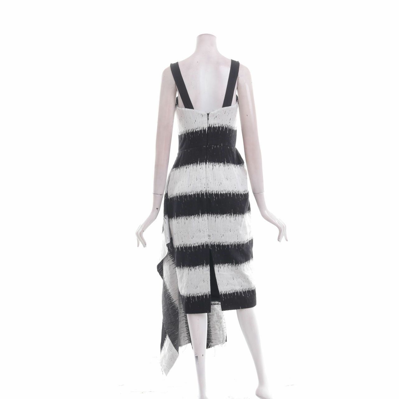 Peggy Hartanto Black & White Midi Dress