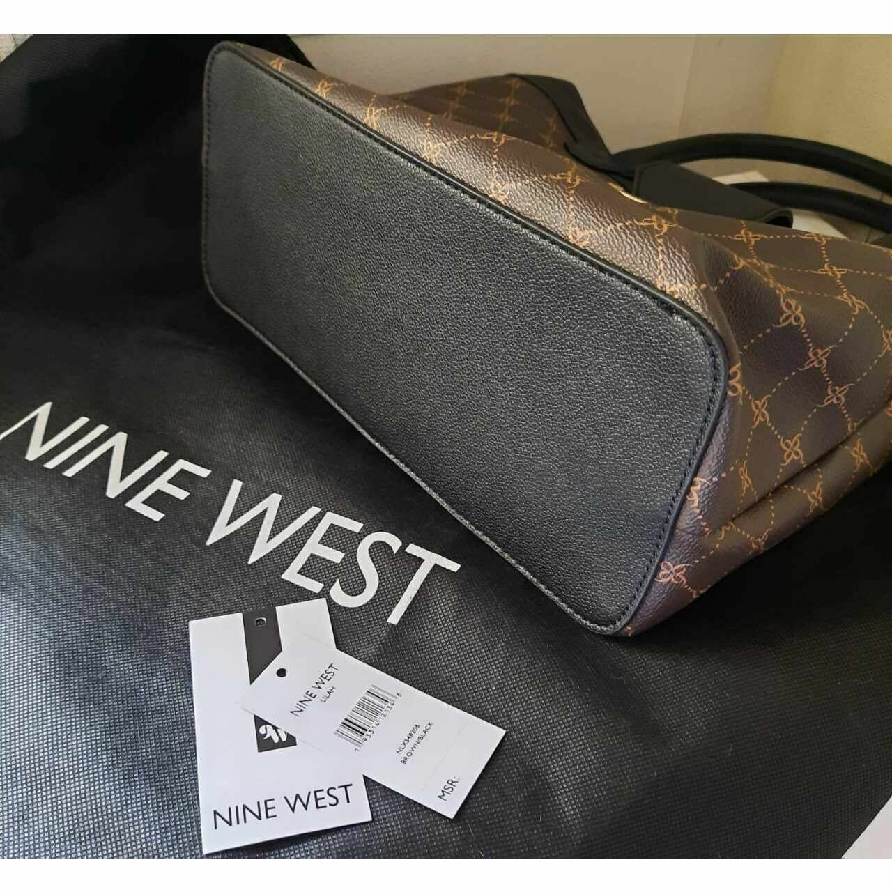 Nine West Brown & Black Satchel Bag