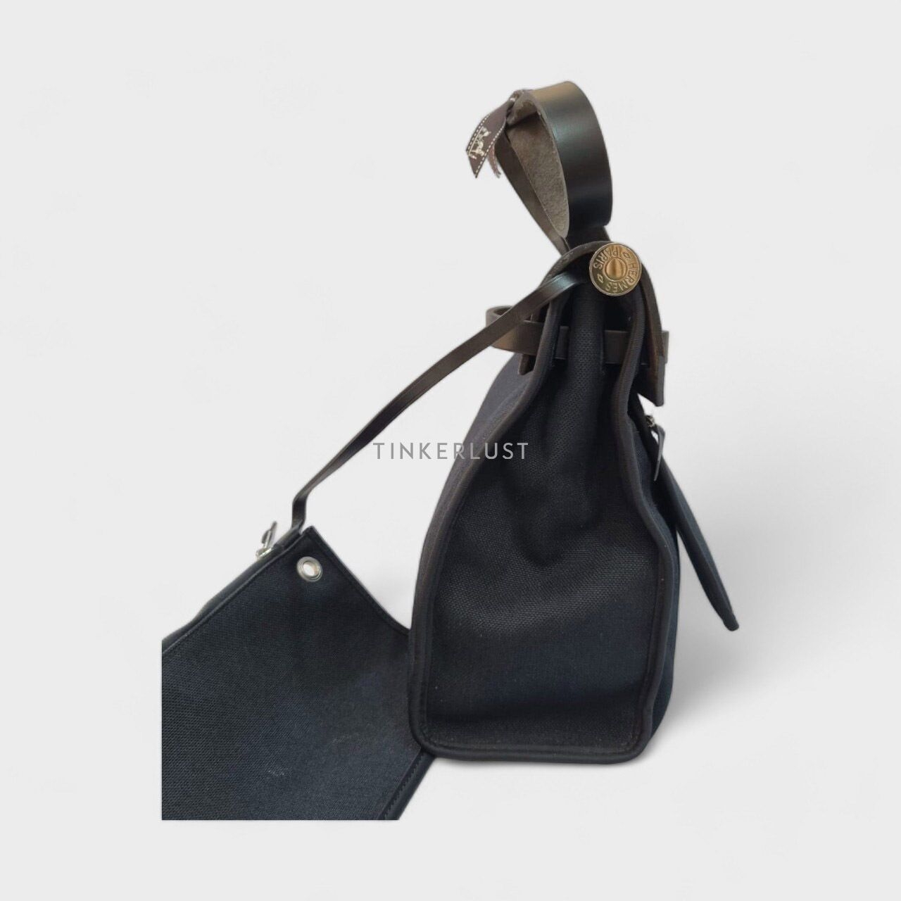 Hermes Herbag 31 Black Canvas PHW #A 2017 Shoulder Bag