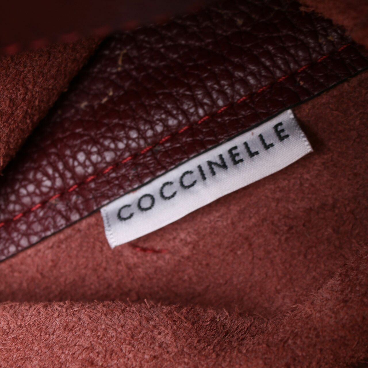 Coccinelle Wine Leather Shoulder Bag