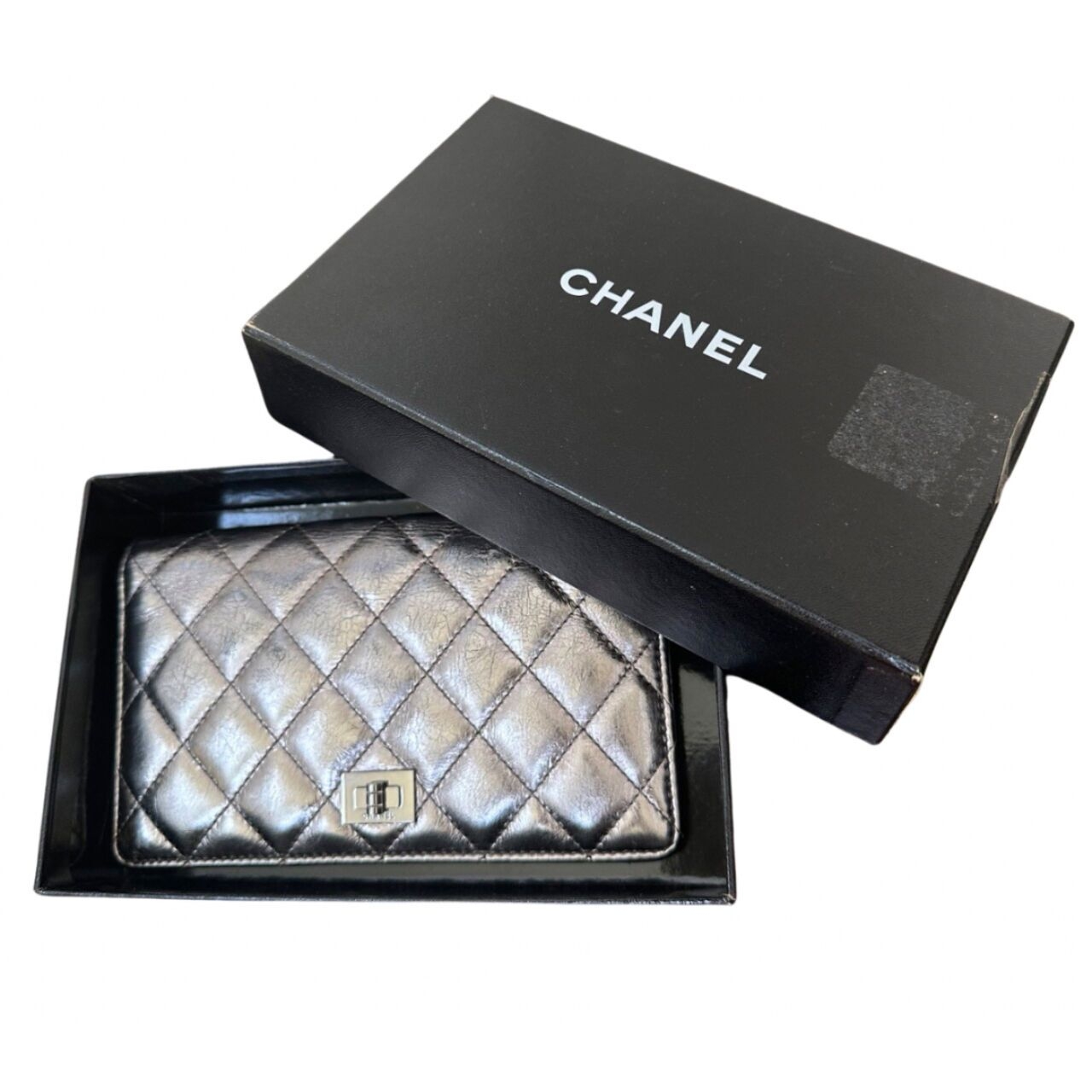 Chanel Silver Leather No.11 Wallet