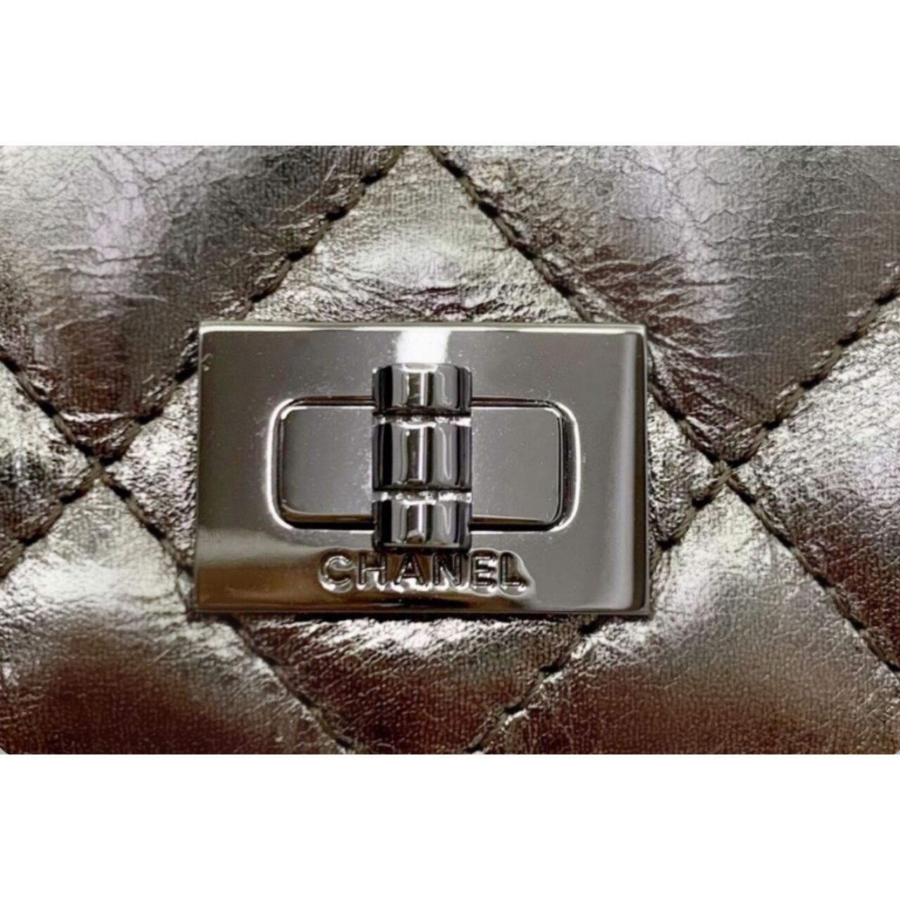 Chanel Silver Leather No.11 Wallet