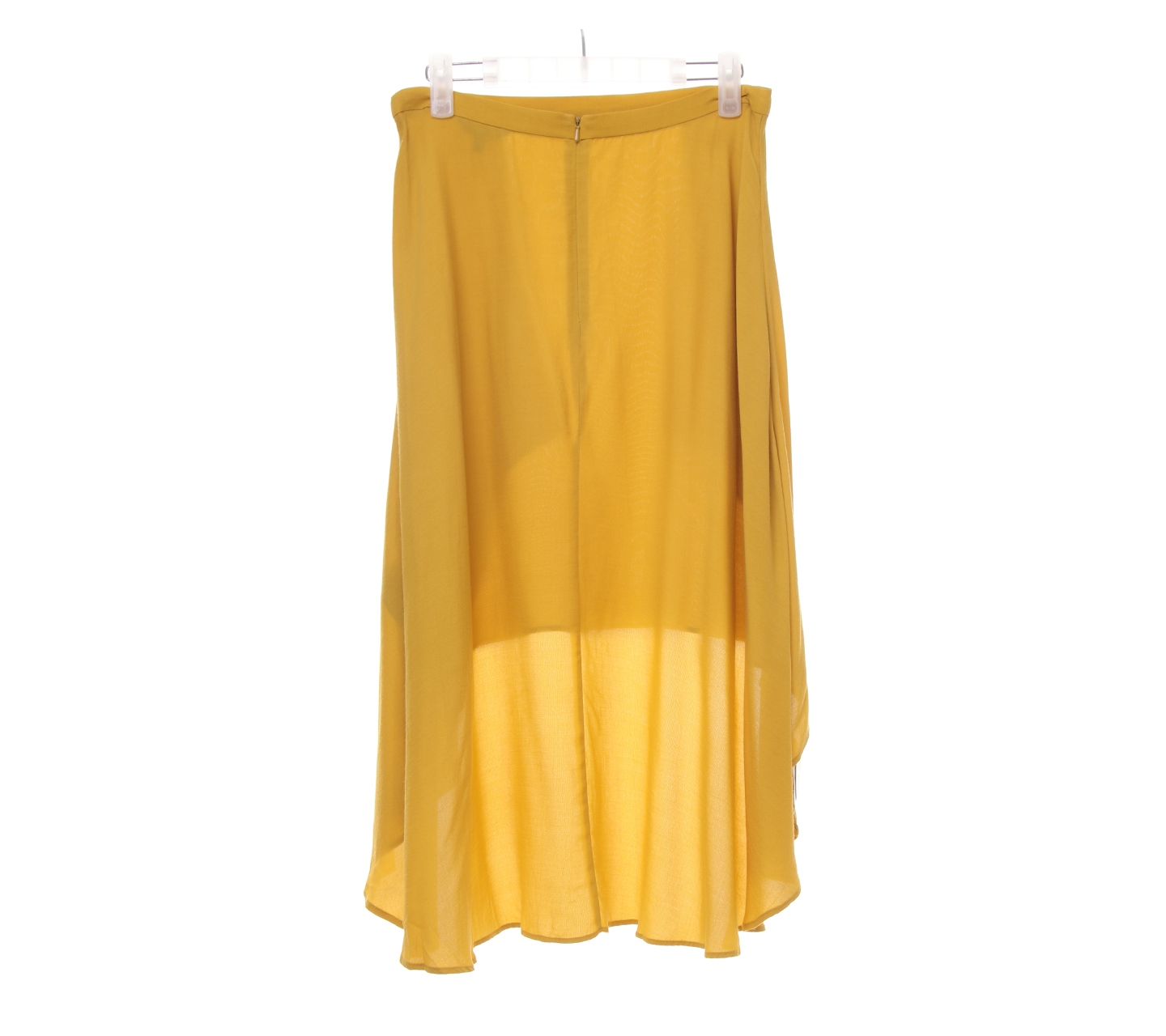 Limited Mustard Hi-Lo Mini Skirt