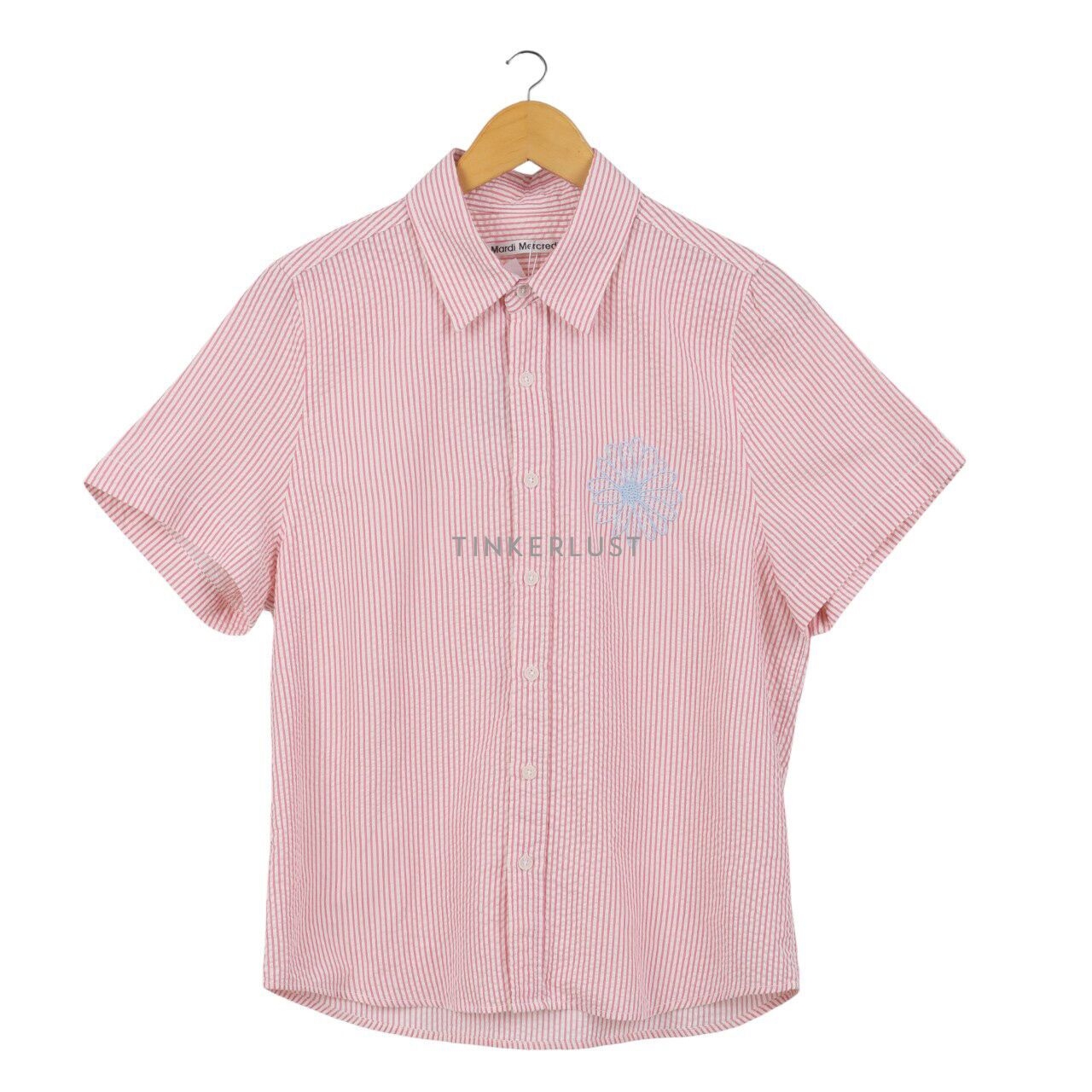 Mardi Mercredi Pink & Broken White Stripes Shirt