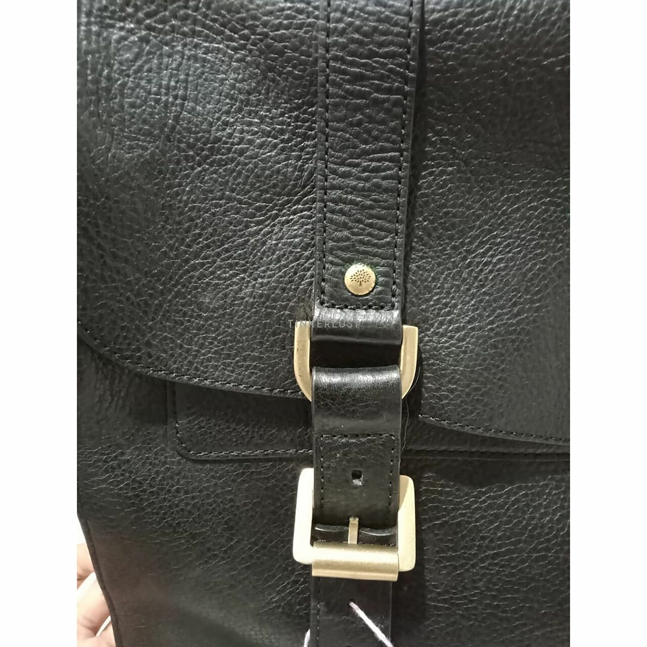 Mulberry Postmans Lock Black Grain Leather Backpack
