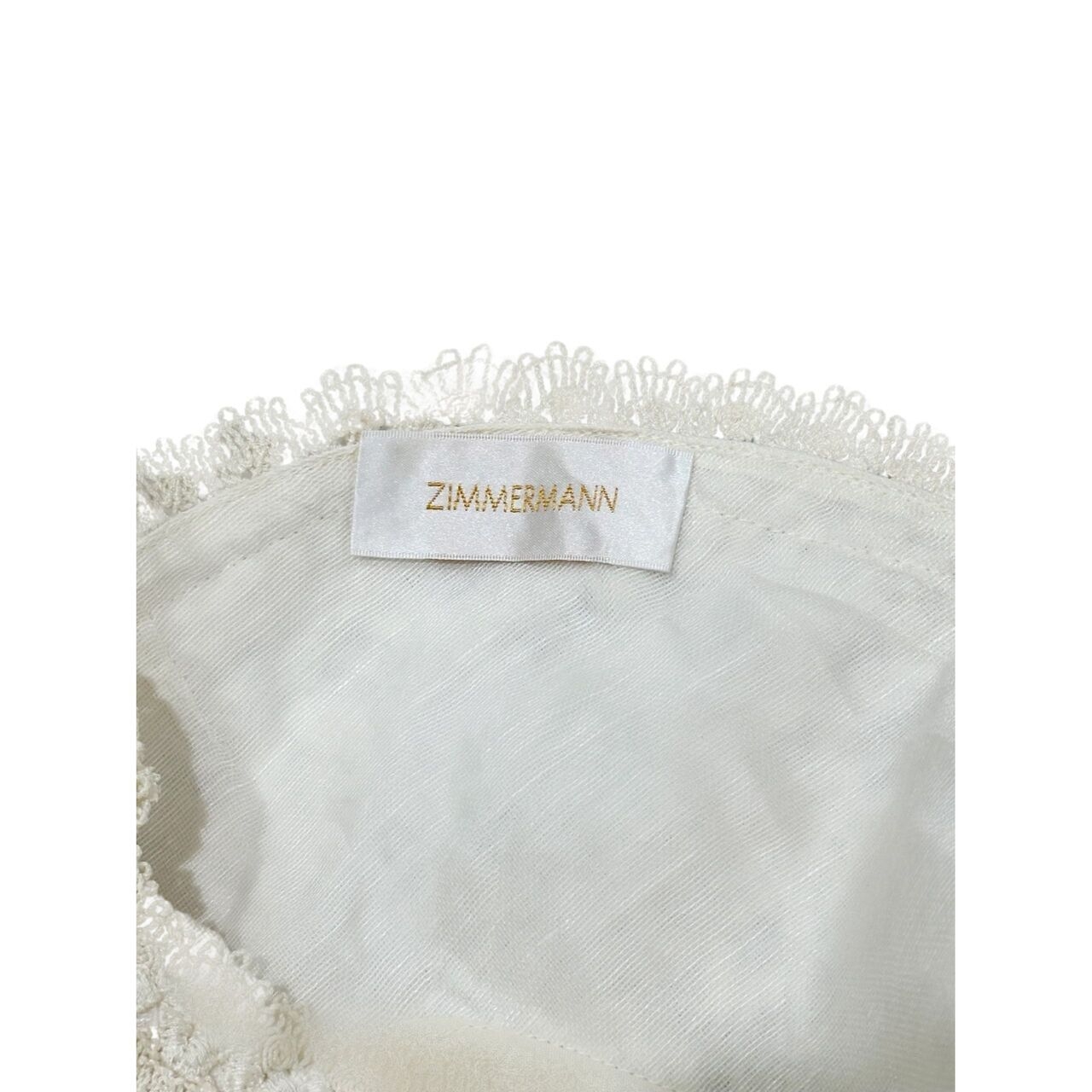 Zimmermann Broken White Linen Silk Dress Blouse