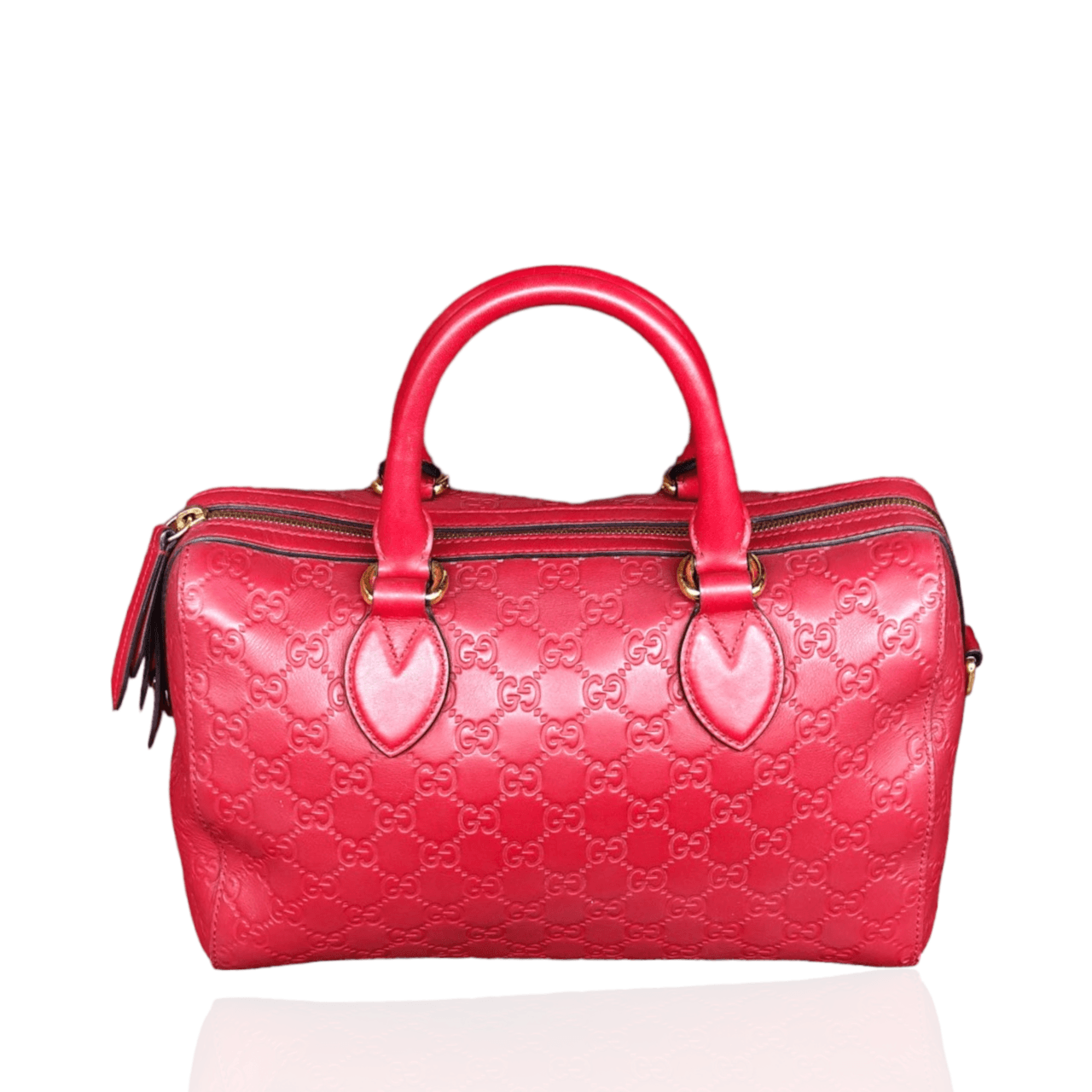 Gucci Guccisima Boston Red Shoulder Bag