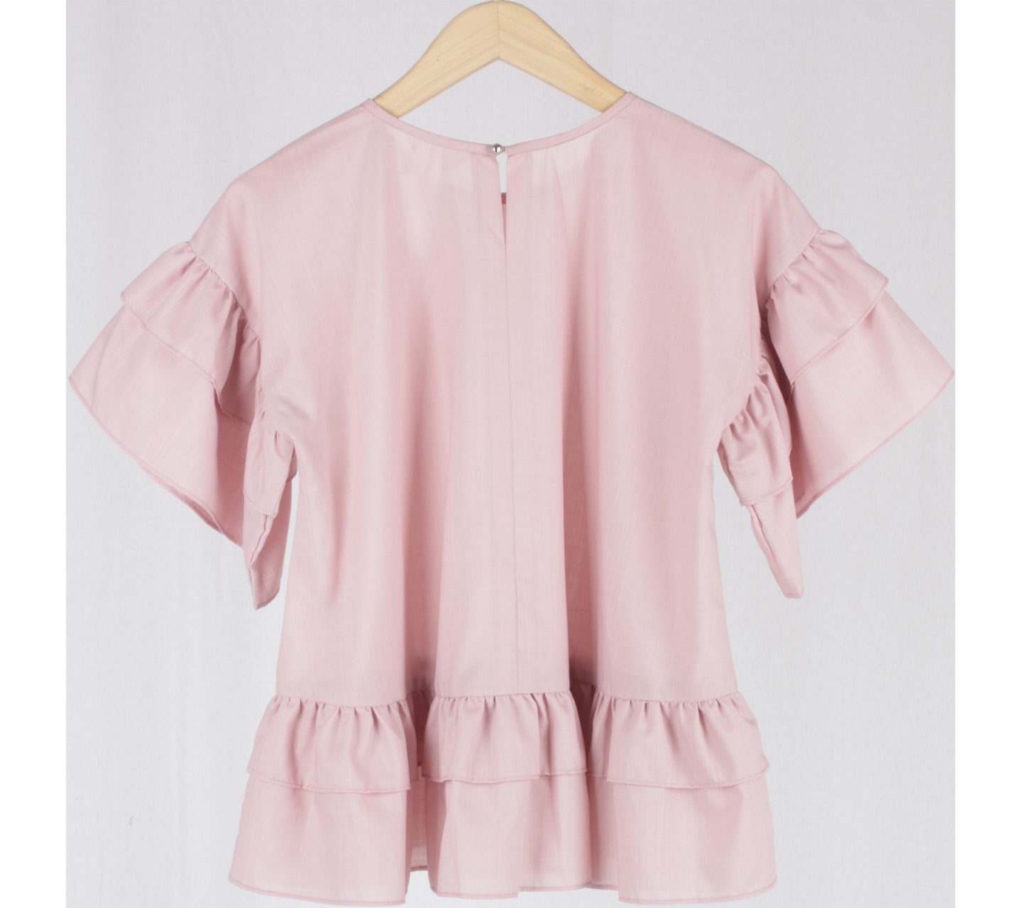 Krom Collective Pink Ruffle Blouse