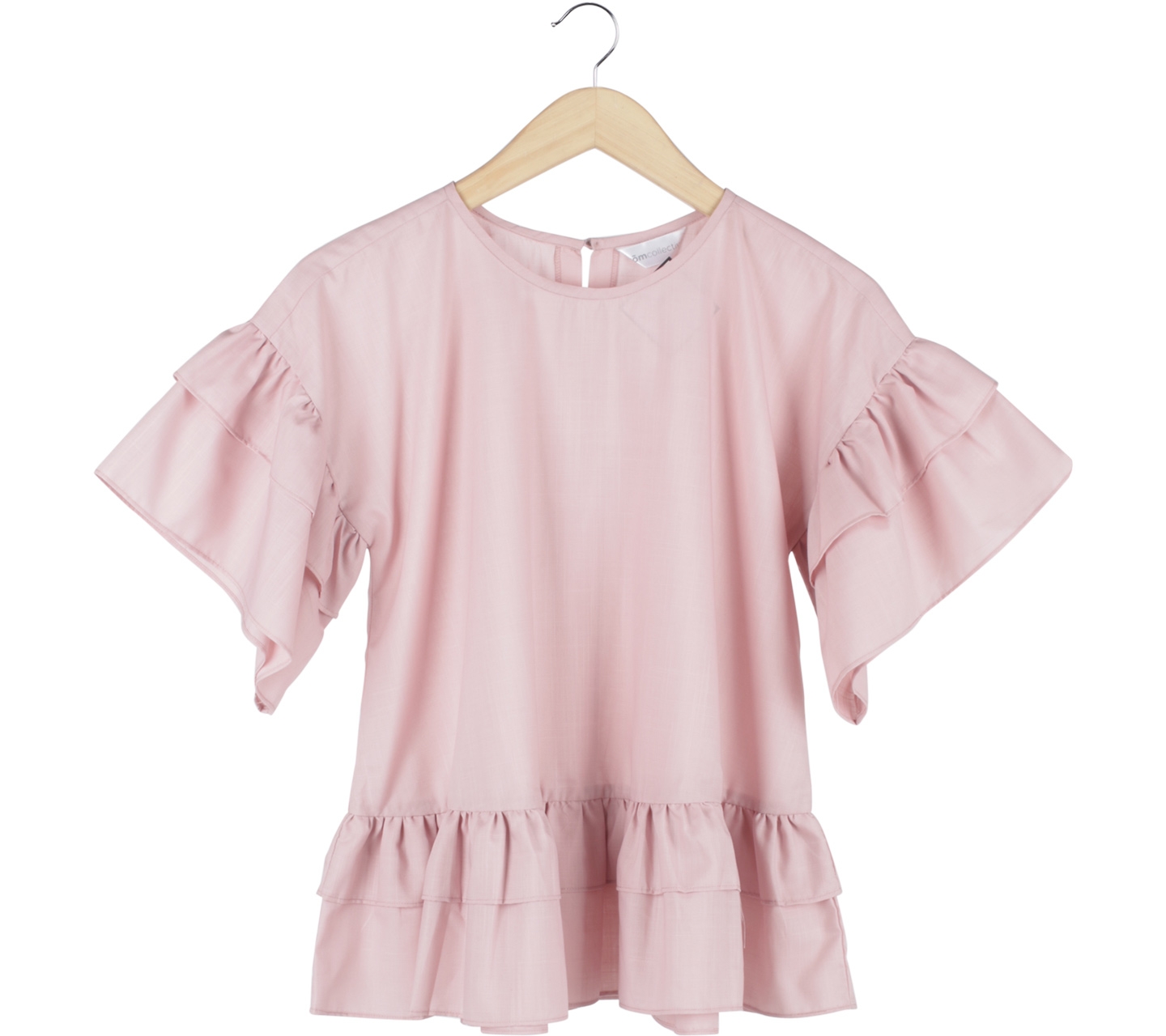 Krom Collective Pink Ruffle Blouse