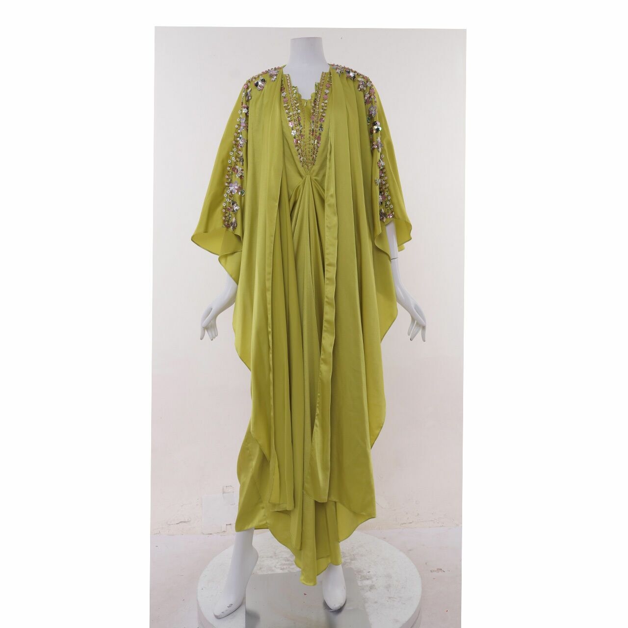 AVA Prologue Lime Beads Long Dress