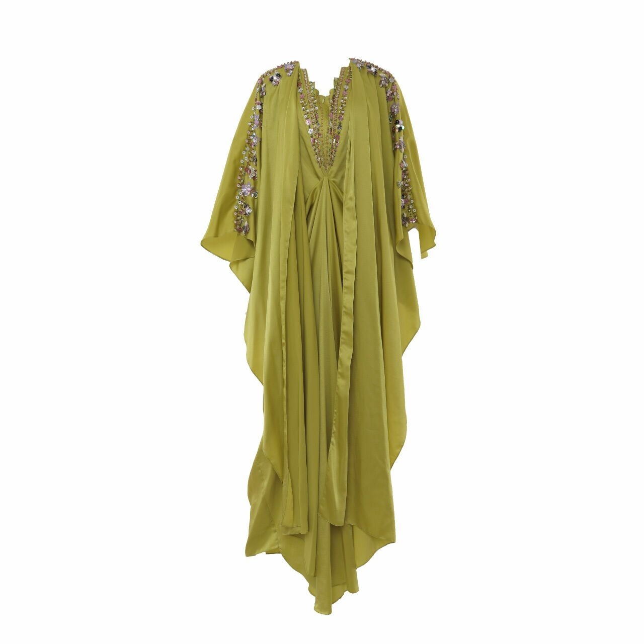 AVA Prologue Lime Beads Long Dress