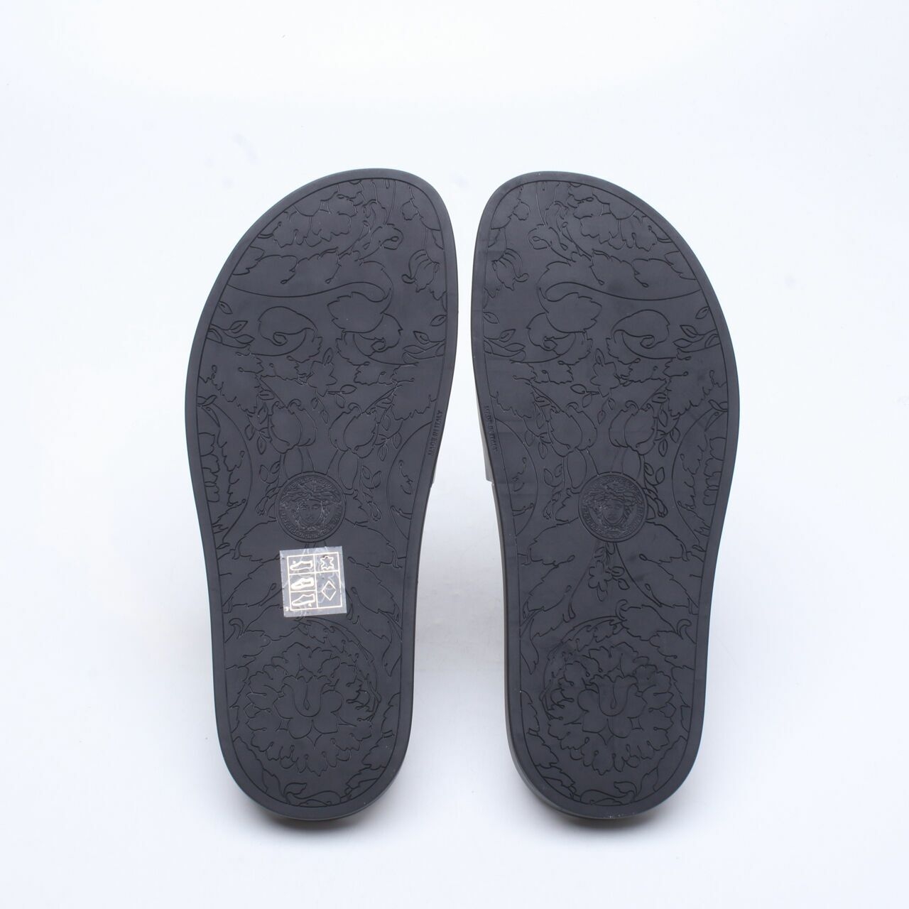 Versace Pool Slide Medusa All Black Sandals