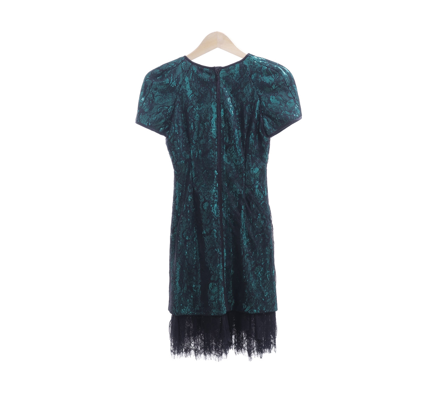 Vivienne Tam Green Sequins Midi Dress