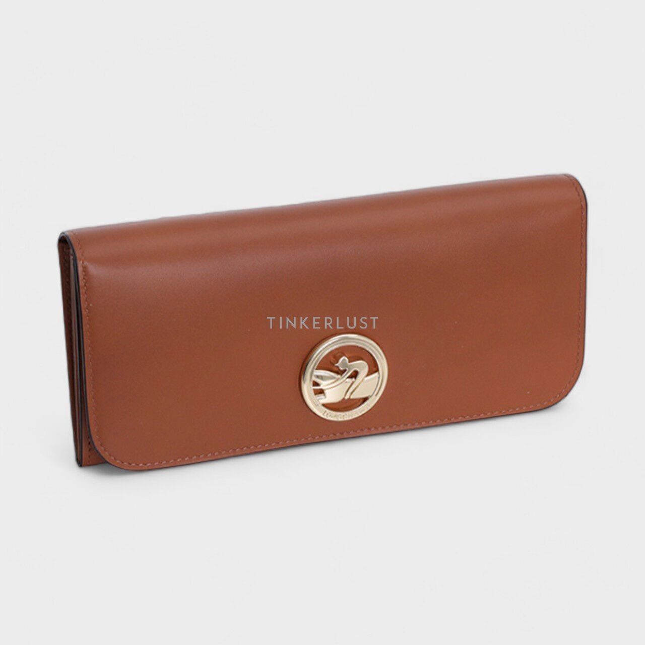 Longchamp Box Trot Long Continental Wallet in Cognac Calfskin