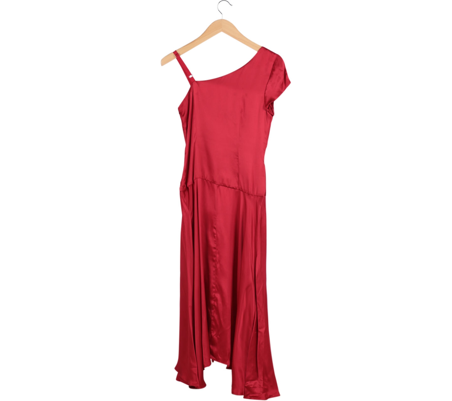 Single Dress Red One Shoulder Long Dress