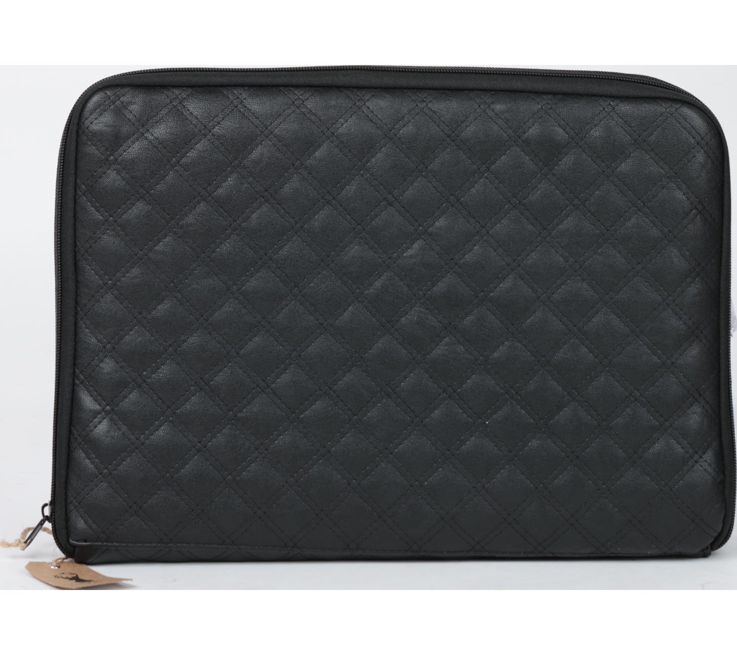 Typo Black Quilted Pouch