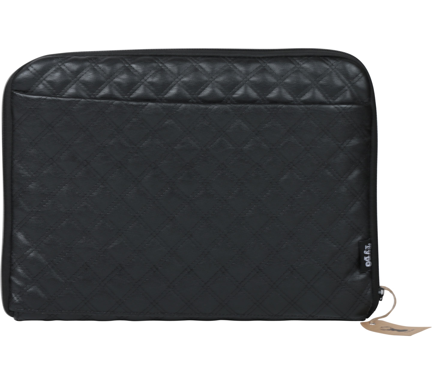 Typo Black Quilted Pouch