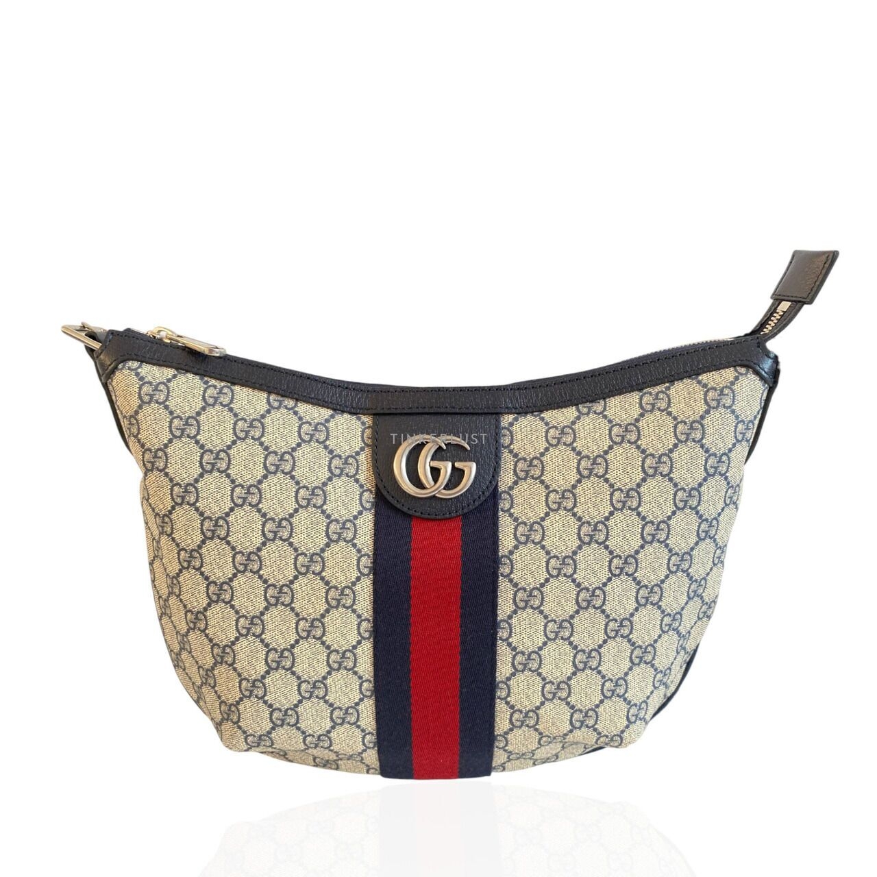 Gucci Ophidia Half Moon Navy GG Monogram Sling Bag