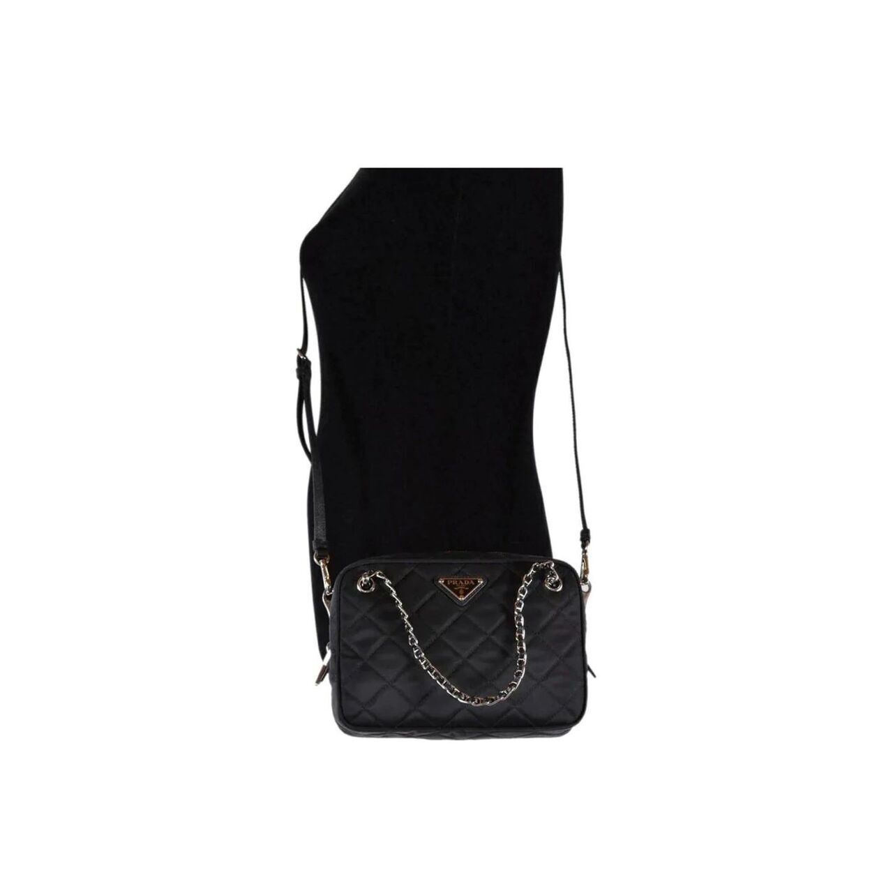 Prada Quilted Nylon Chain Shoulder Bag