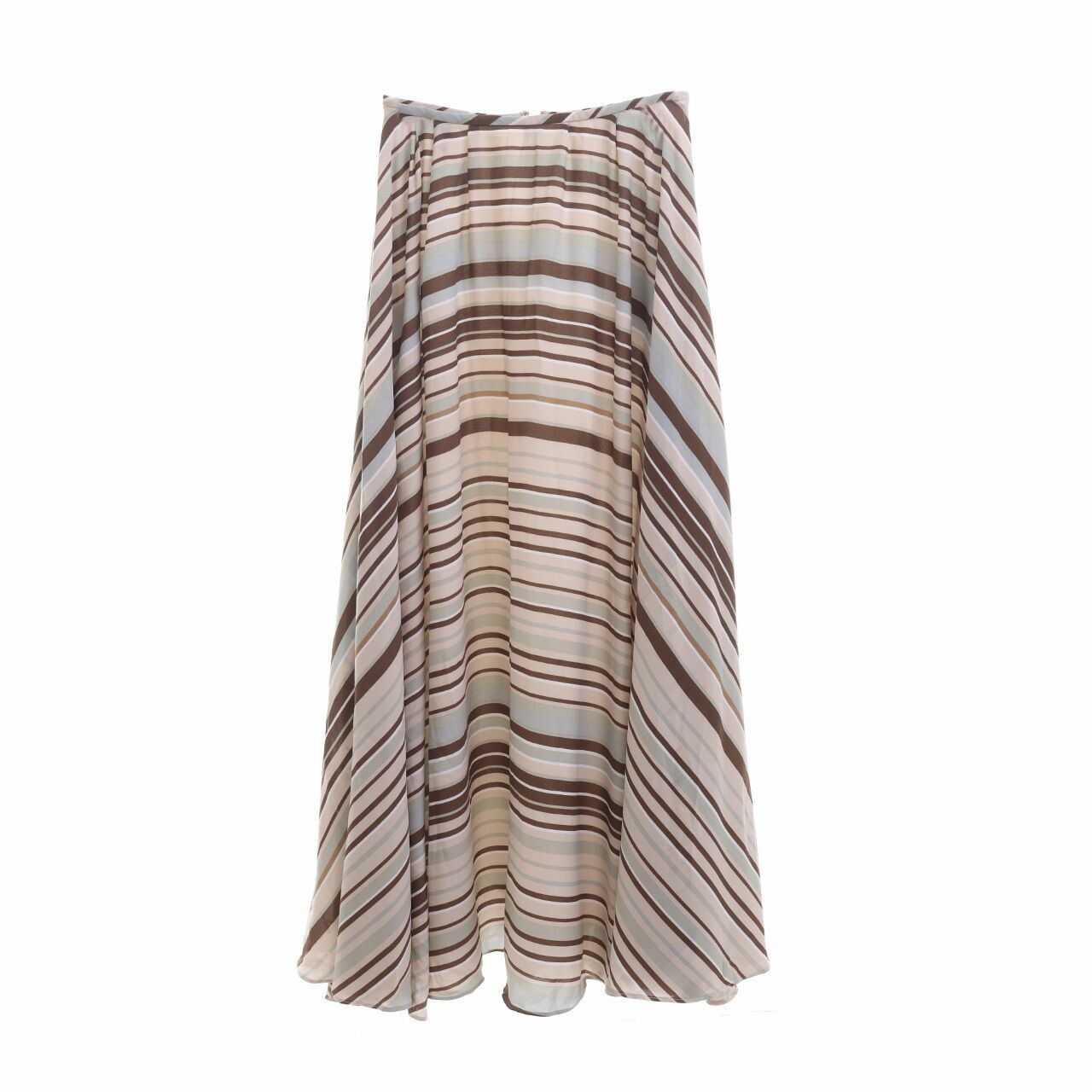 ALLEA Itang Yunasz Multi Stripes Maxi Skirt