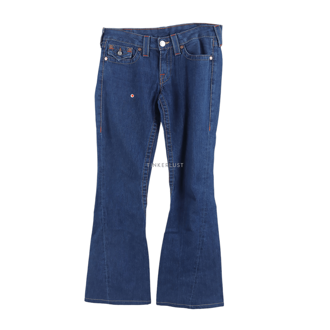 True Religion Blue Cutbray Jeans Long Pants