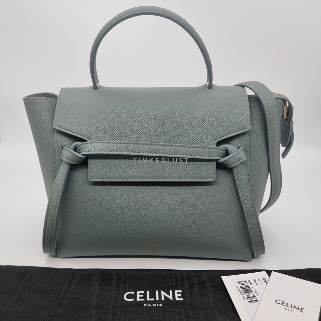 Celine Micro BeÏt Bag Storm Blue 2019 Satchel