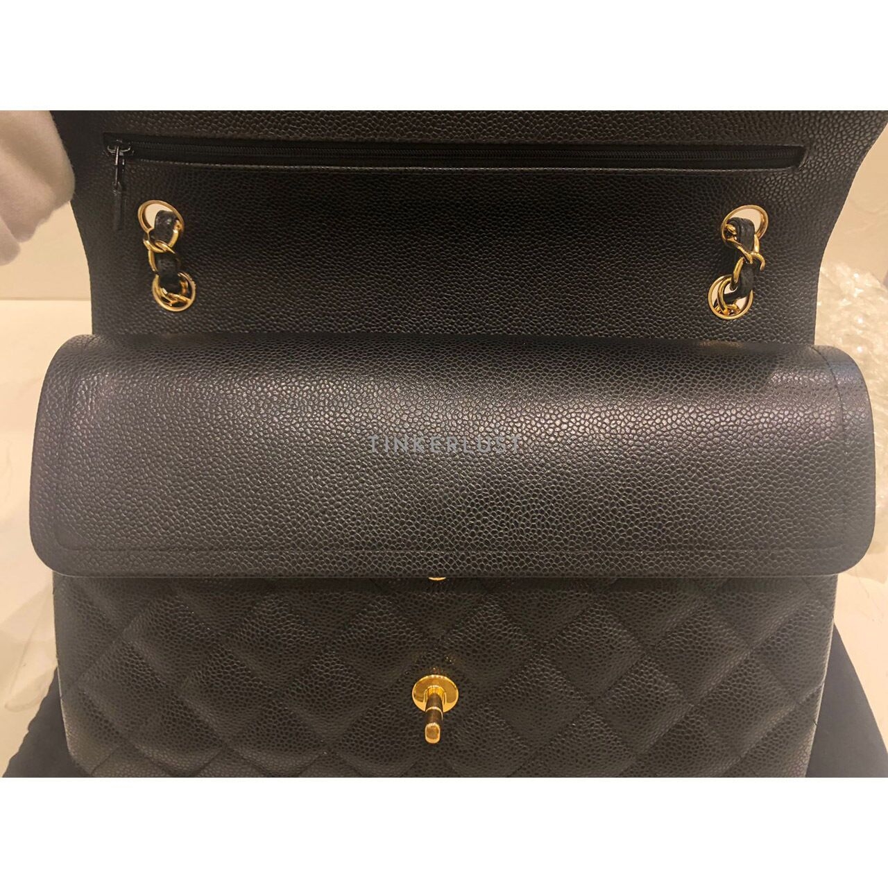 Chanel Classic Jumbo Black Caviar #20 Shoulder Bag