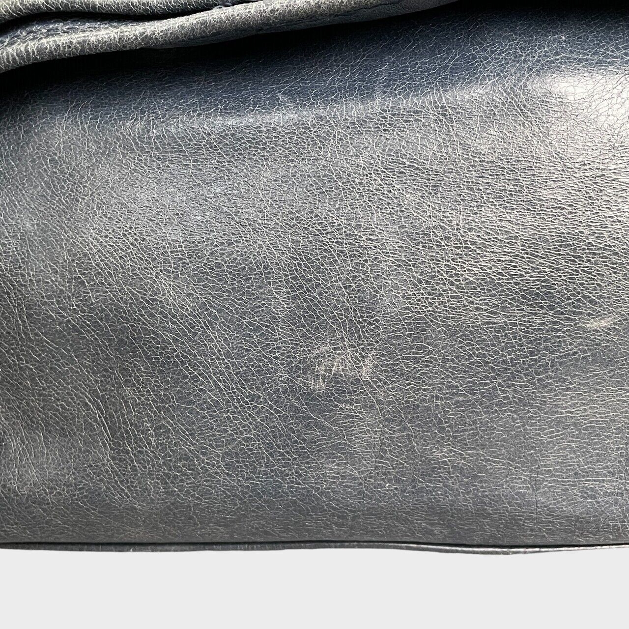 Tory Burch Flap Over Blue Leather GHW Shoulder Bag