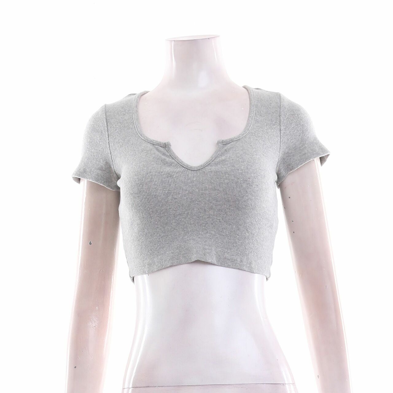 Glassons Grey Cropped T-Shirt