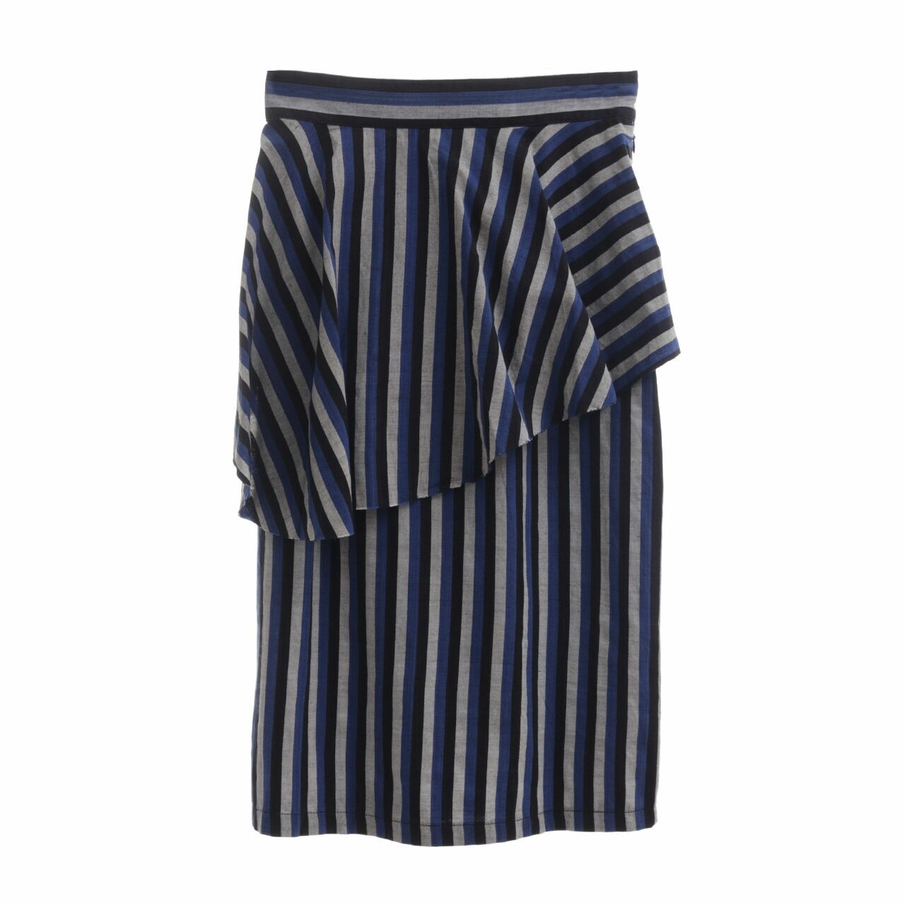 Oemah Etnik Multicolor Striped Midi Skirt