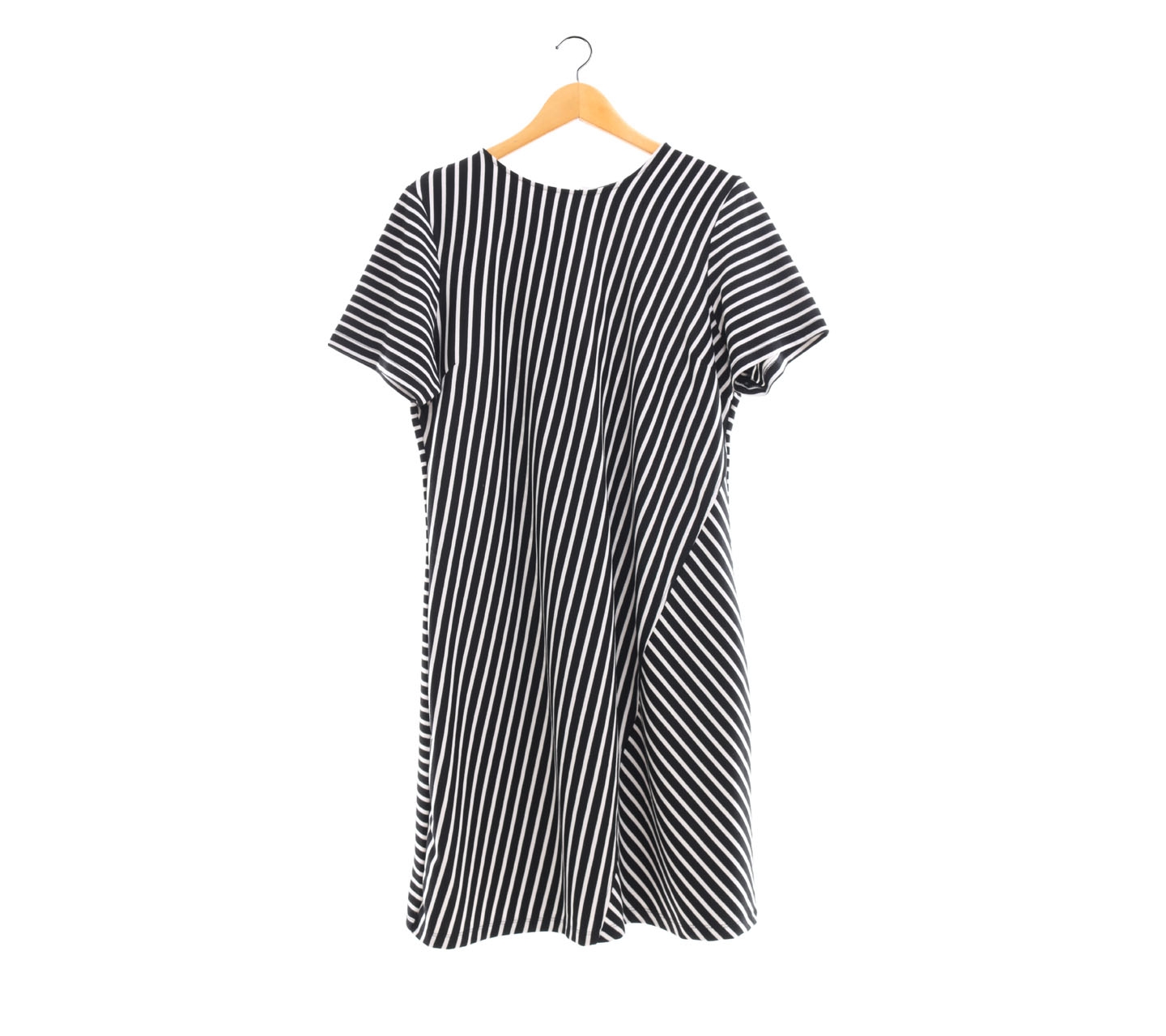 Eprise Black & White Striped Midi Dress