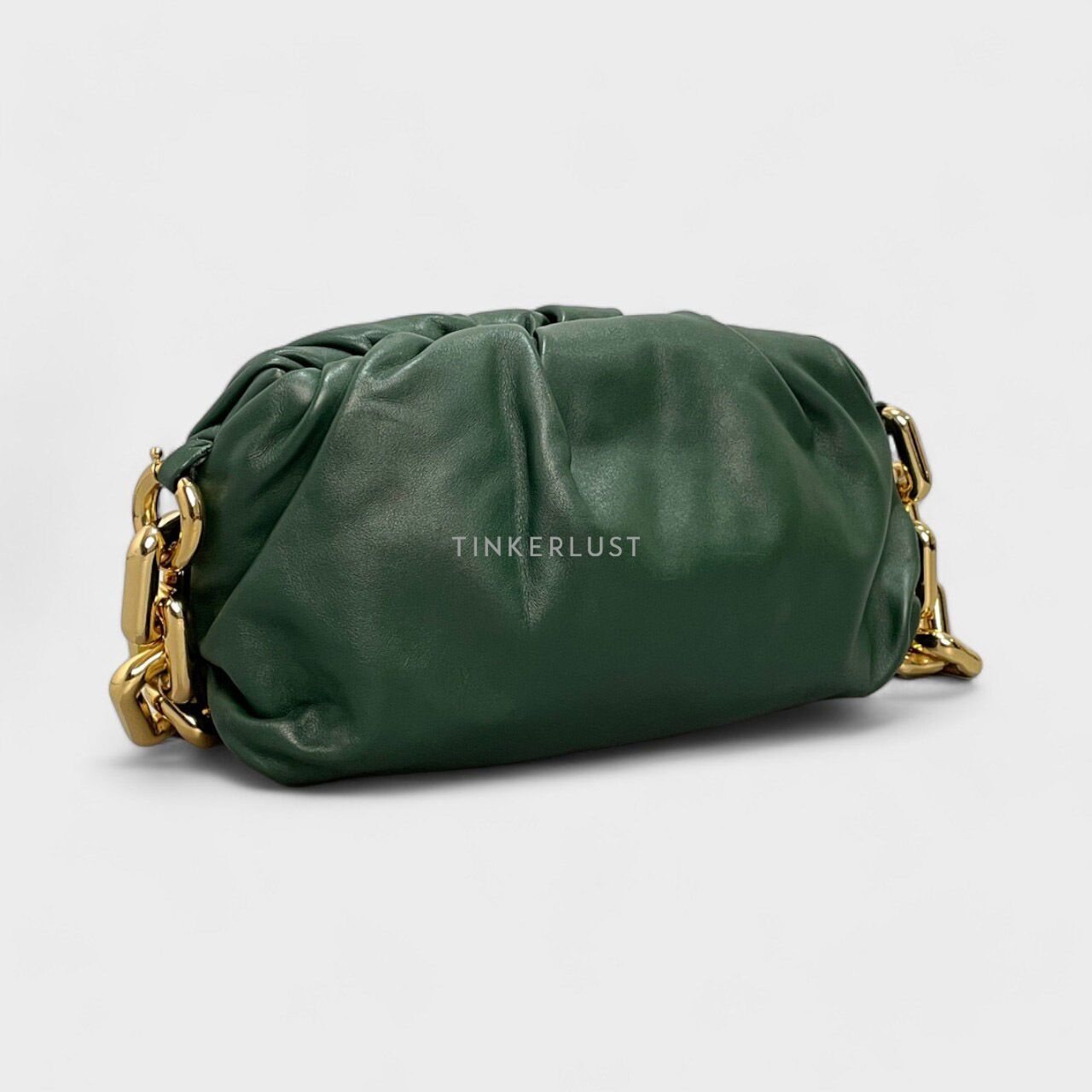 Bottega Veneta The Chain Pouch Raintree Dark Green Shoulder Bag 