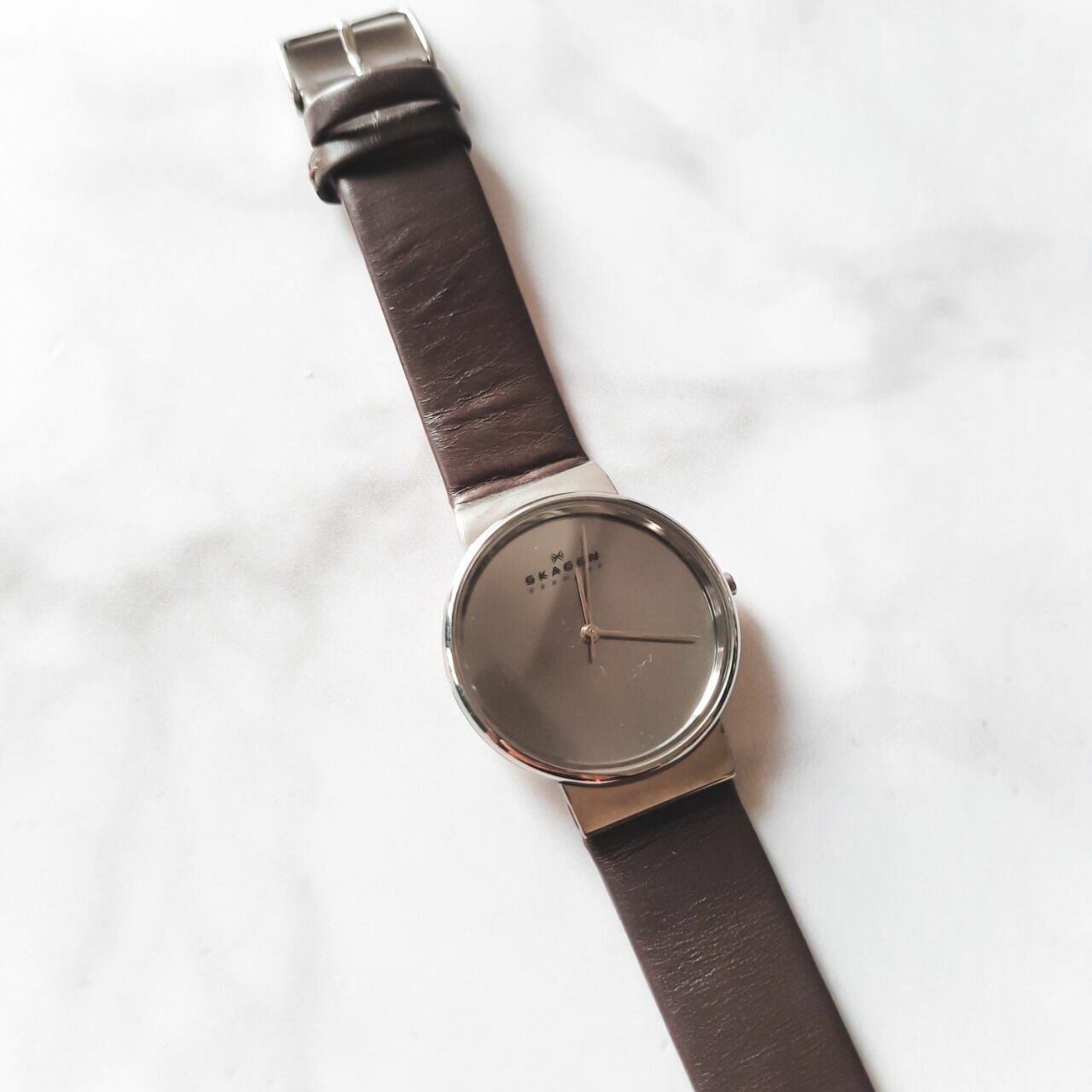 Jam Tangan Skagen Brown Minimalist Watch 