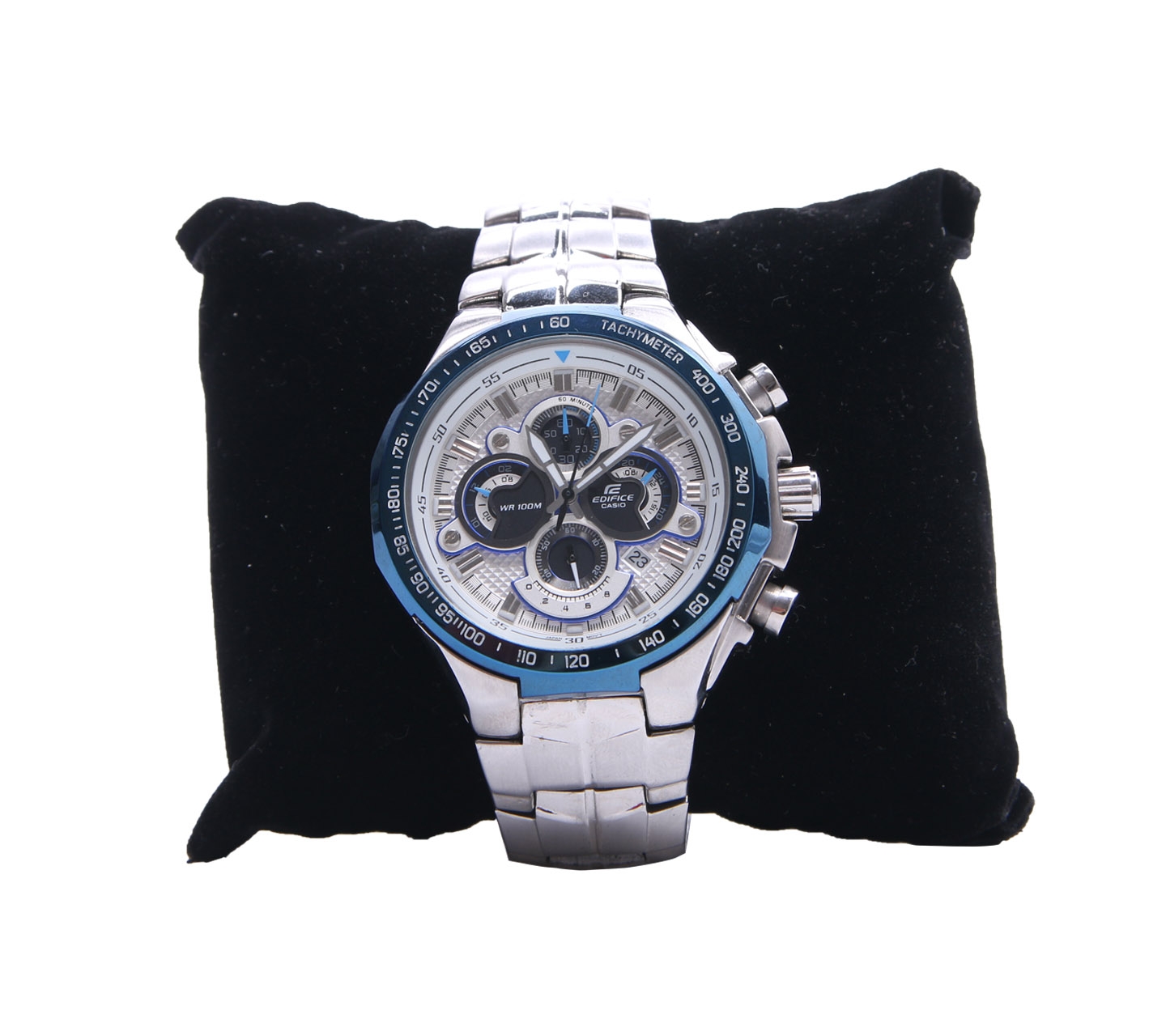 Casio Silver Edifice Chronograph Dial Wristwatch