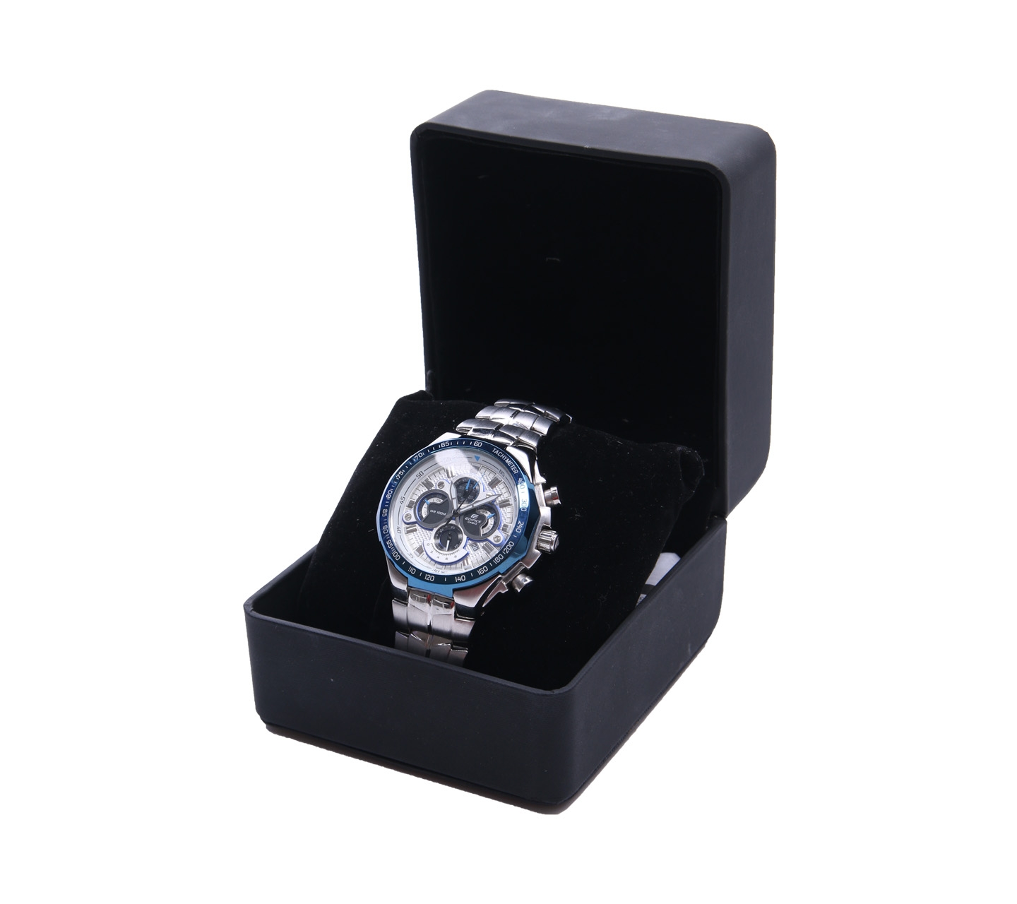 Casio Silver Edifice Chronograph Dial Wristwatch