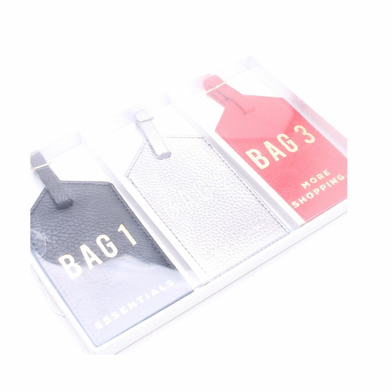 Typo Black Silver Red Laggage Tag Set Pack Of 3 Keychain