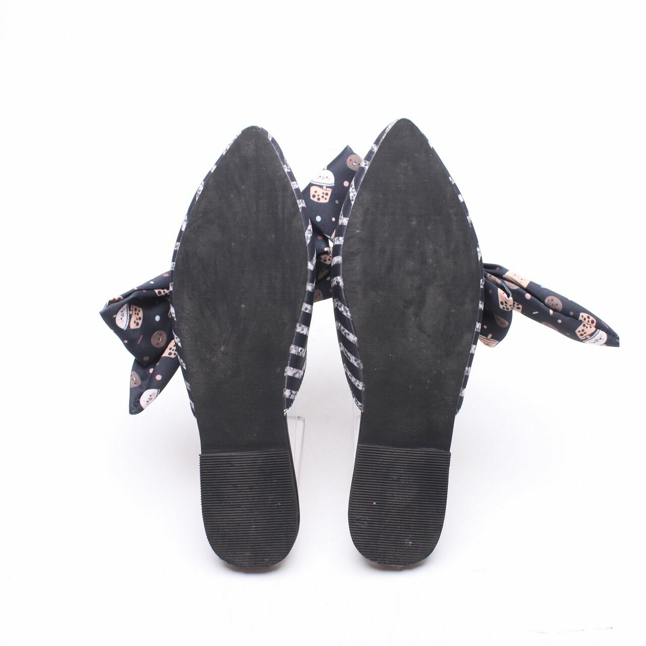 Marnova Black Pattern Mules Sandals