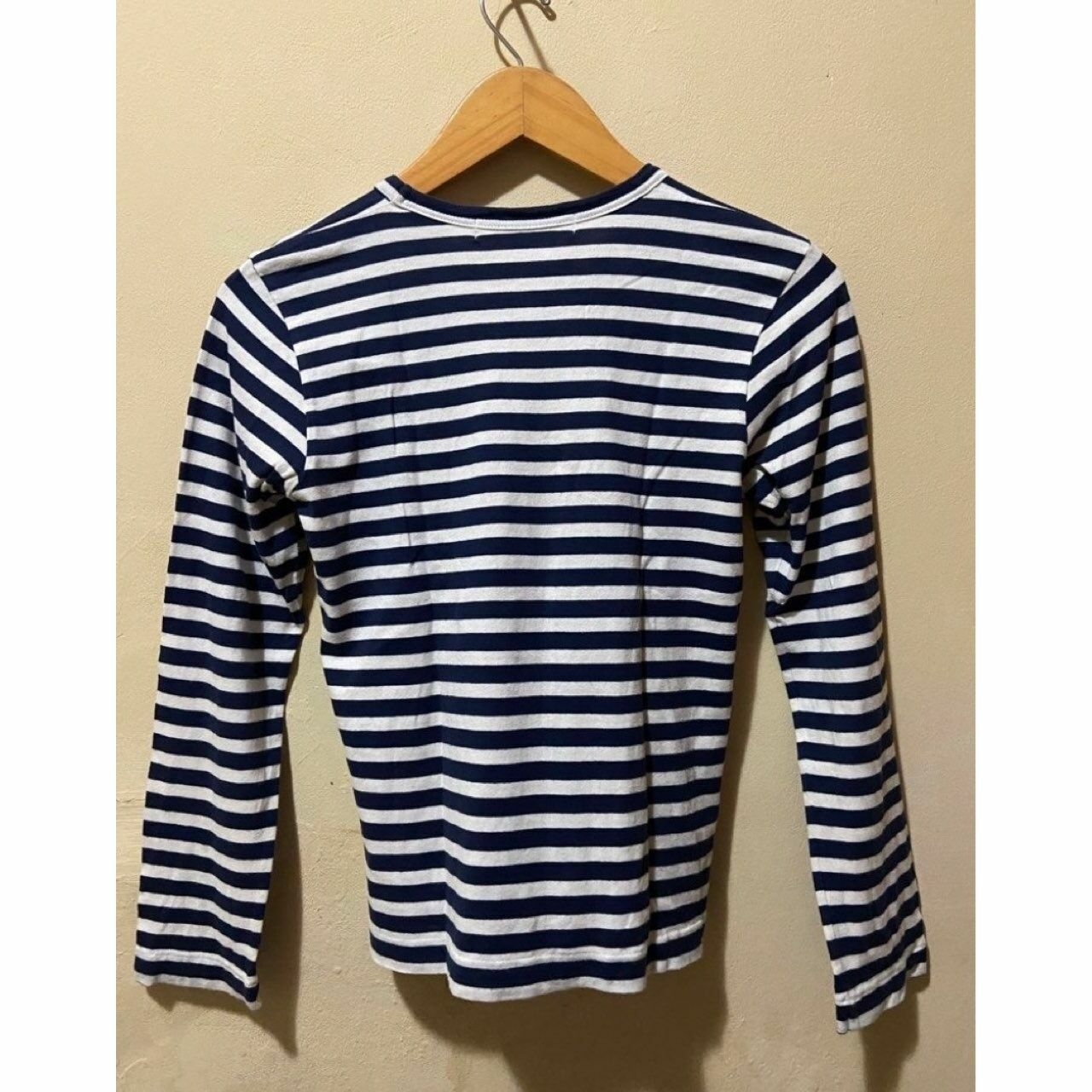Play by Comme des Garcons Navy & White Stripes Long Sleeve Tshirt