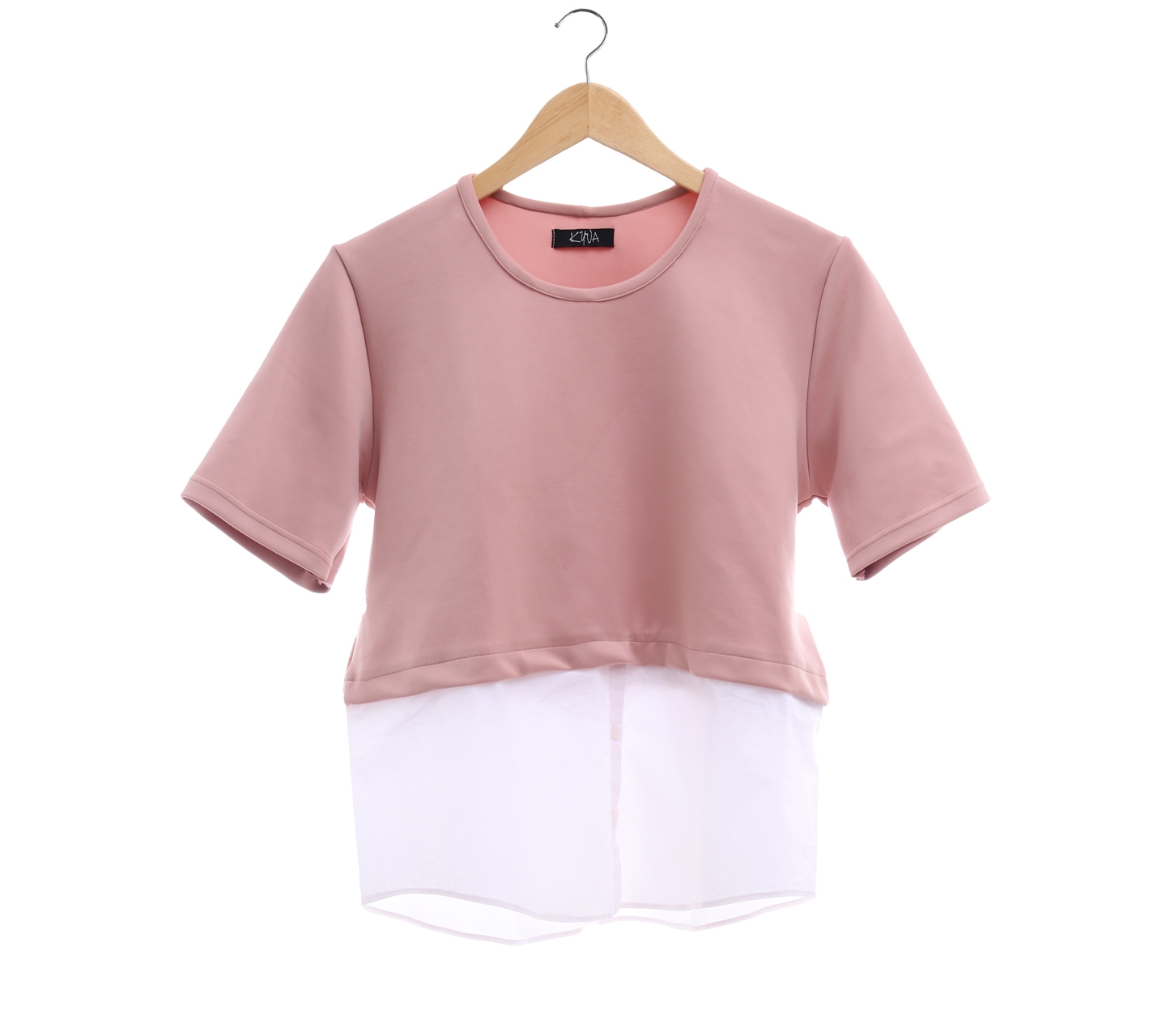 Kyva dusty pink white blouse
