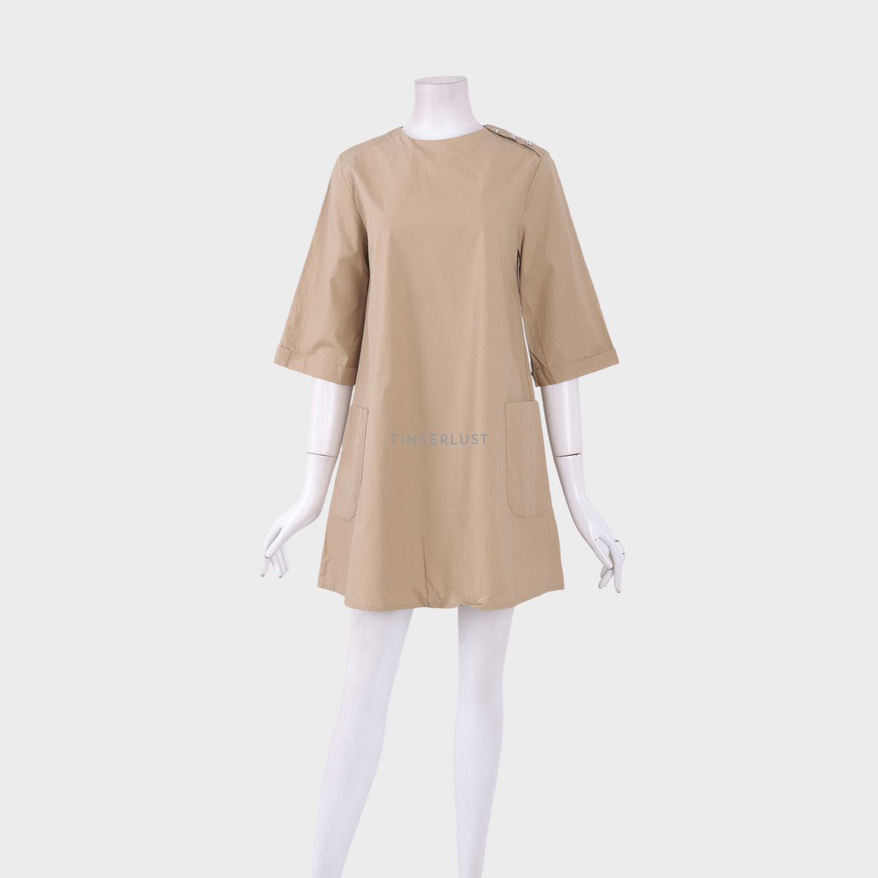 Yuan Light Brown Mini Dress