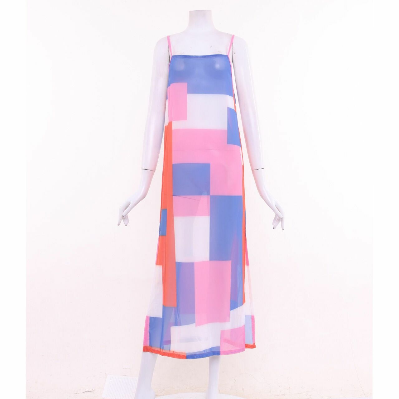 In Collaboration Locale Women With Cissylla Multicolor Sheer Midi Dress