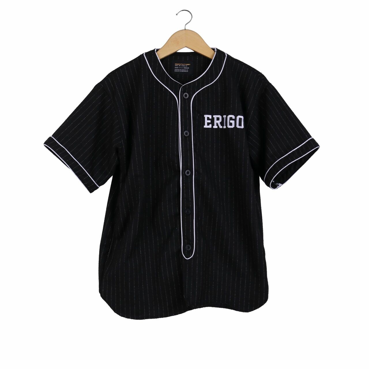 Erigo Black Unisex Baseball Shirt	
