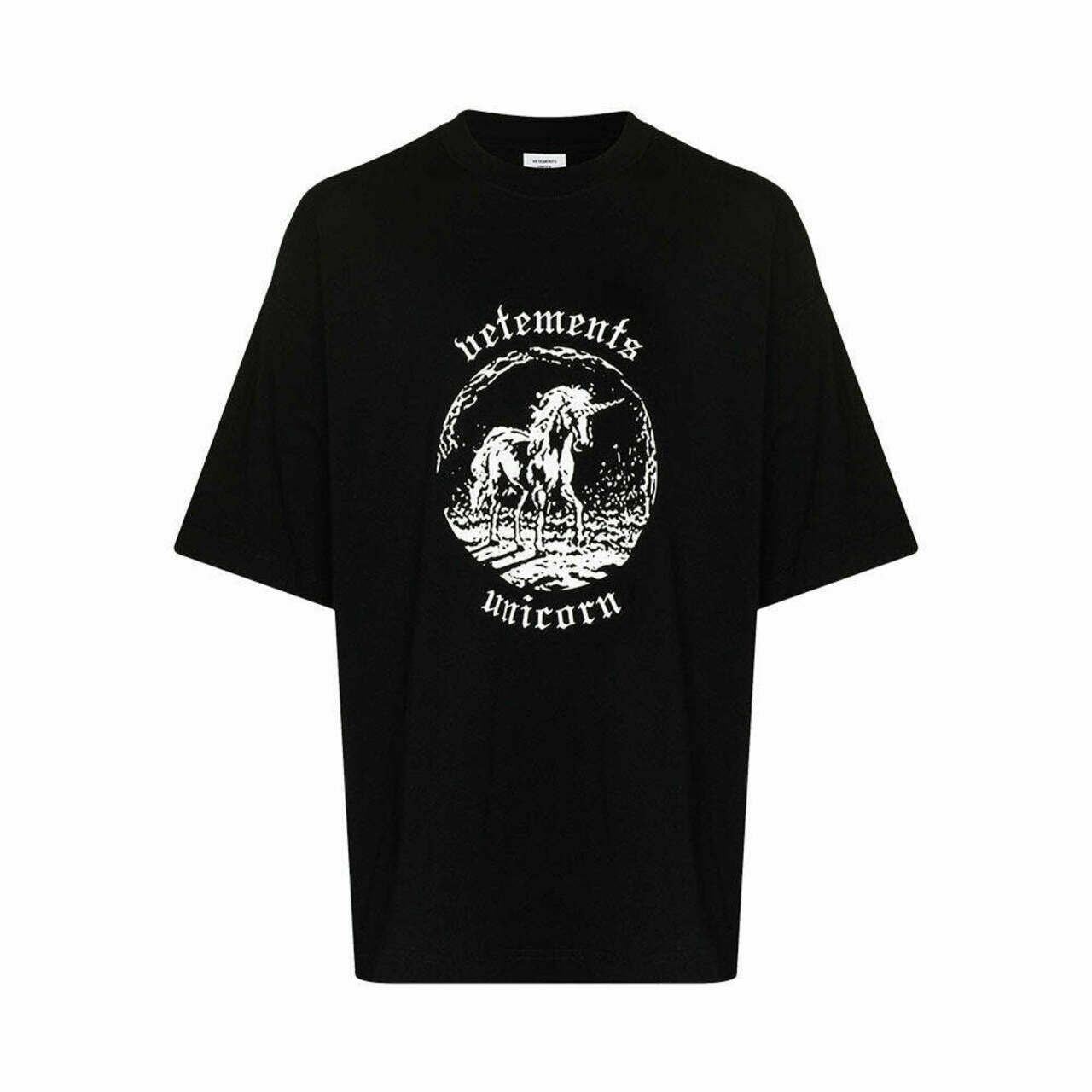 Vetements Double Unicorn T-Shirt Black