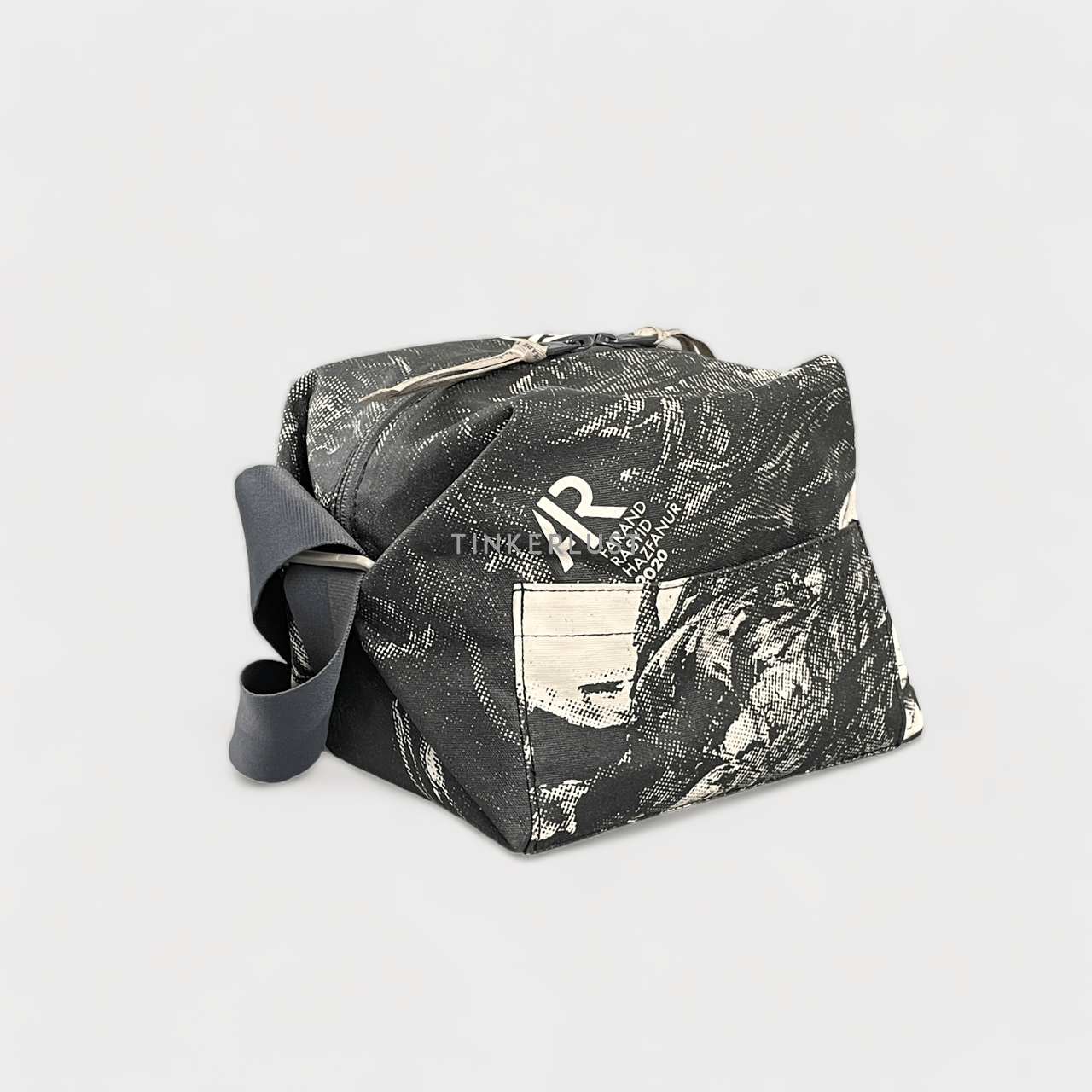 Tulisan Grey & White Sling Bag