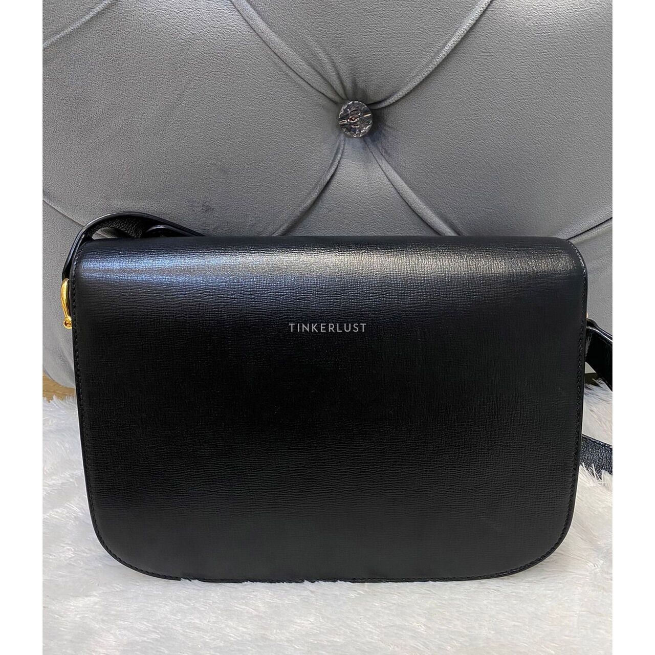 Gucci Horsebit Black Leather Shoulder Bag